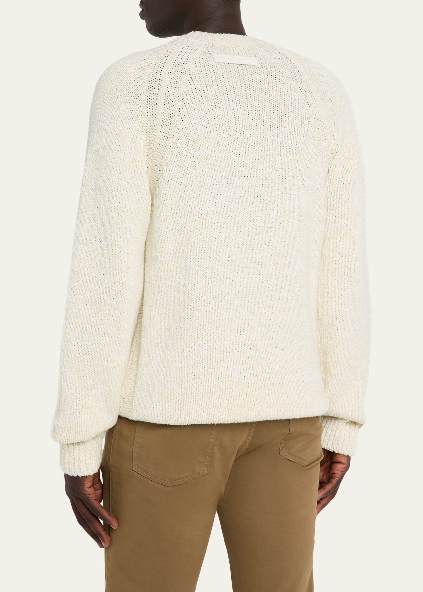 Men's Mouline Cotton Knit Crewneck Sweater - 3