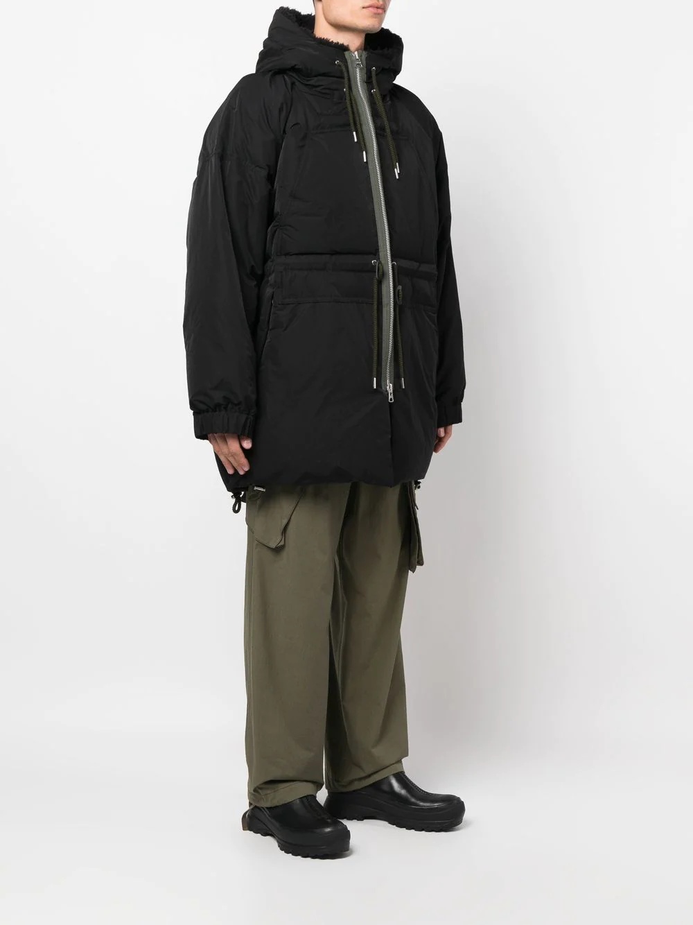 padded zip-up parka - 3