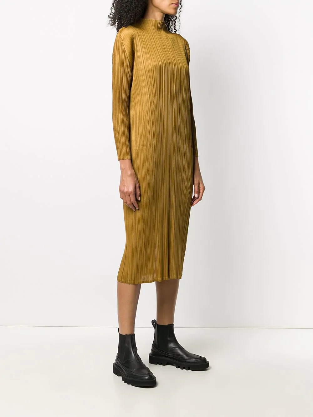 plissé shift dress - 3