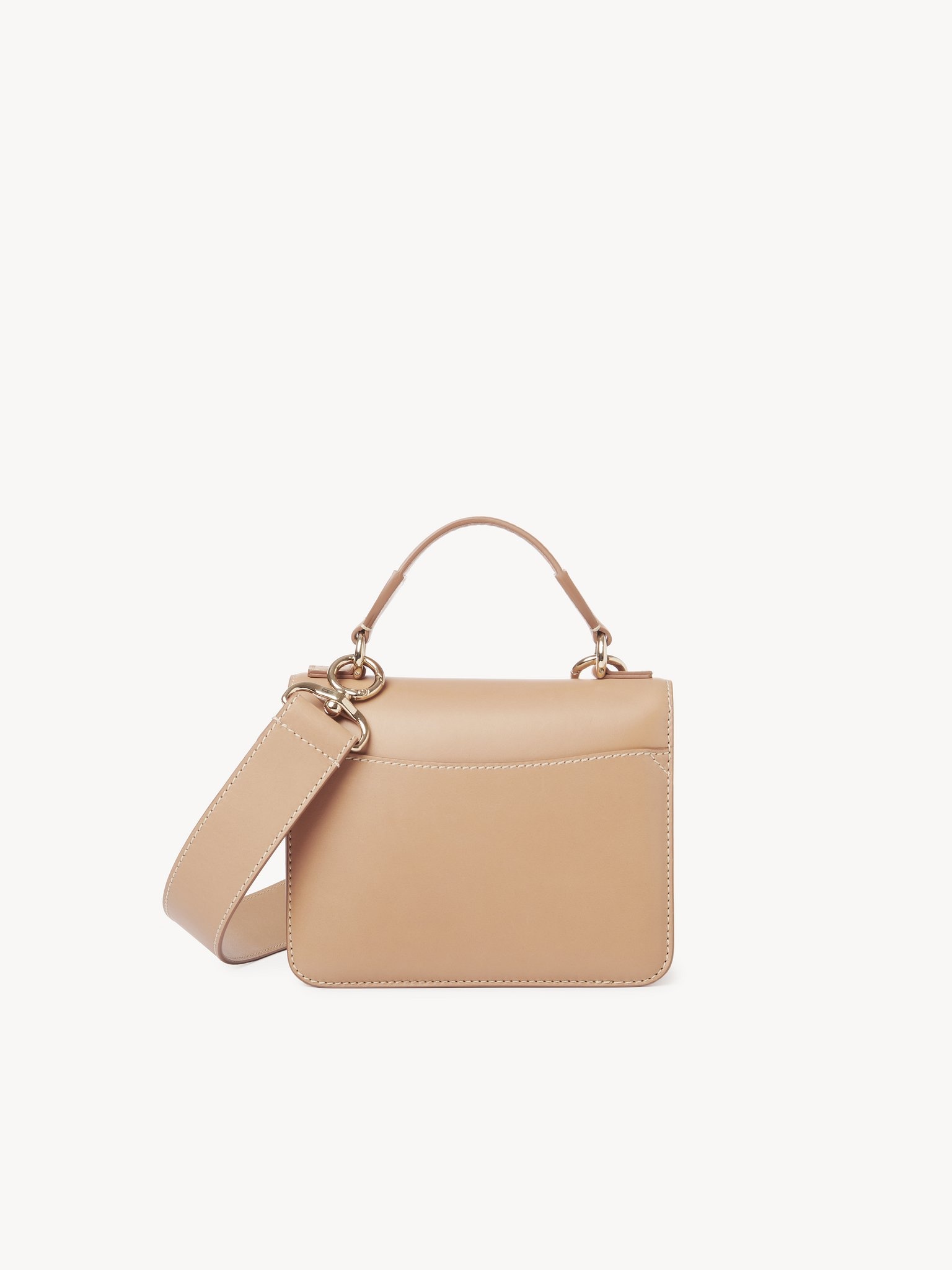 Camel Small Kattie Handbag 【送料&関税込】ChloAC Leather