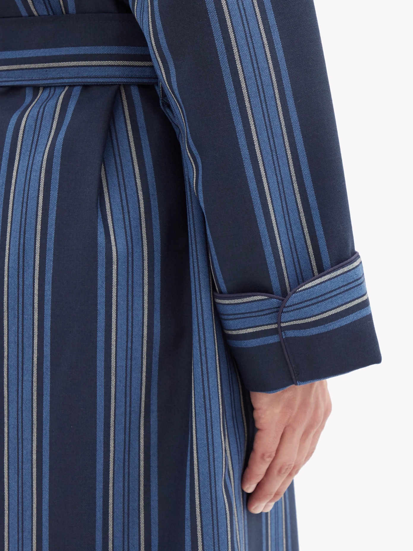 York striped wool robe - 3