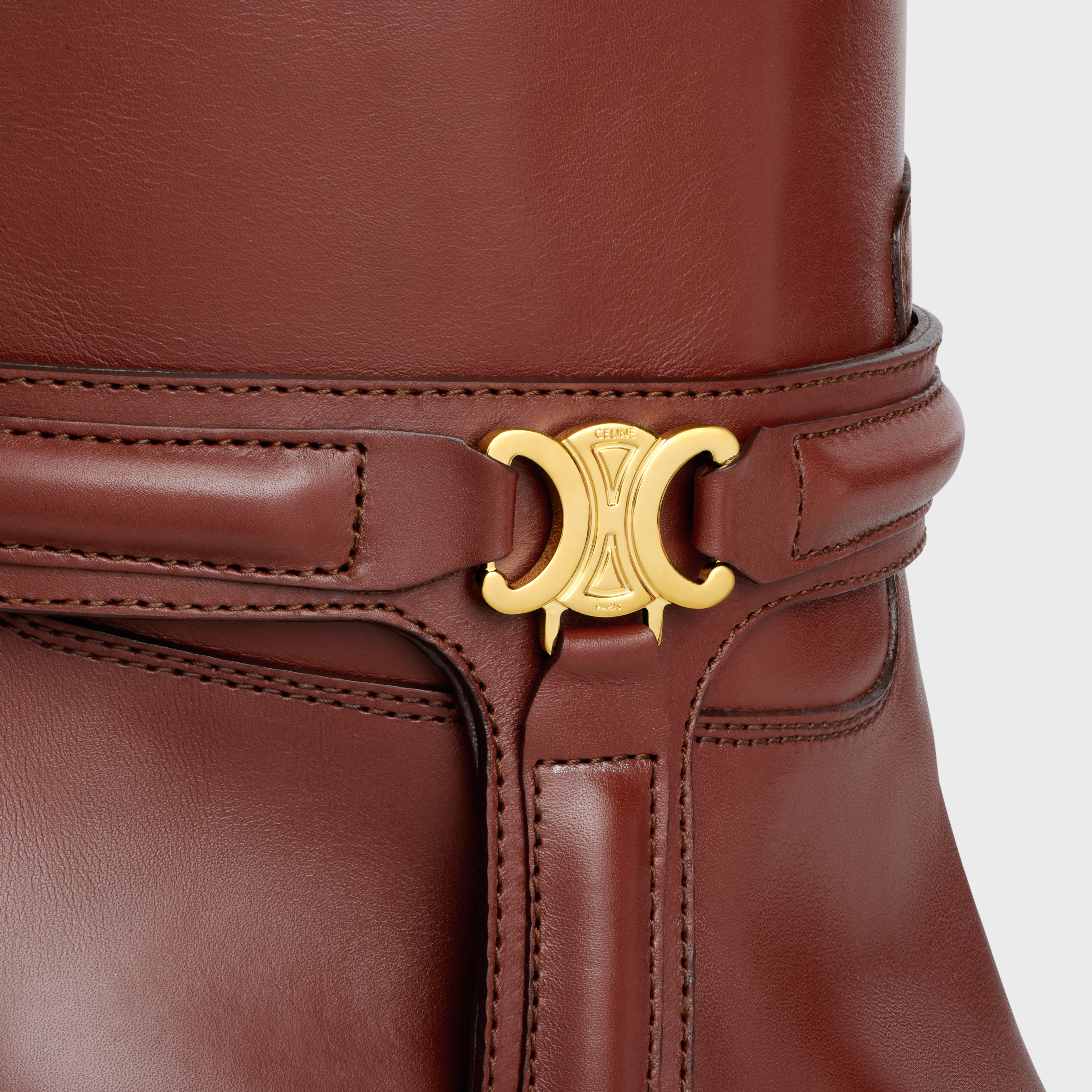 CELINE VERNEUIL TRIOMPHE HARNESS LOW BOOT in Calfskin - 5