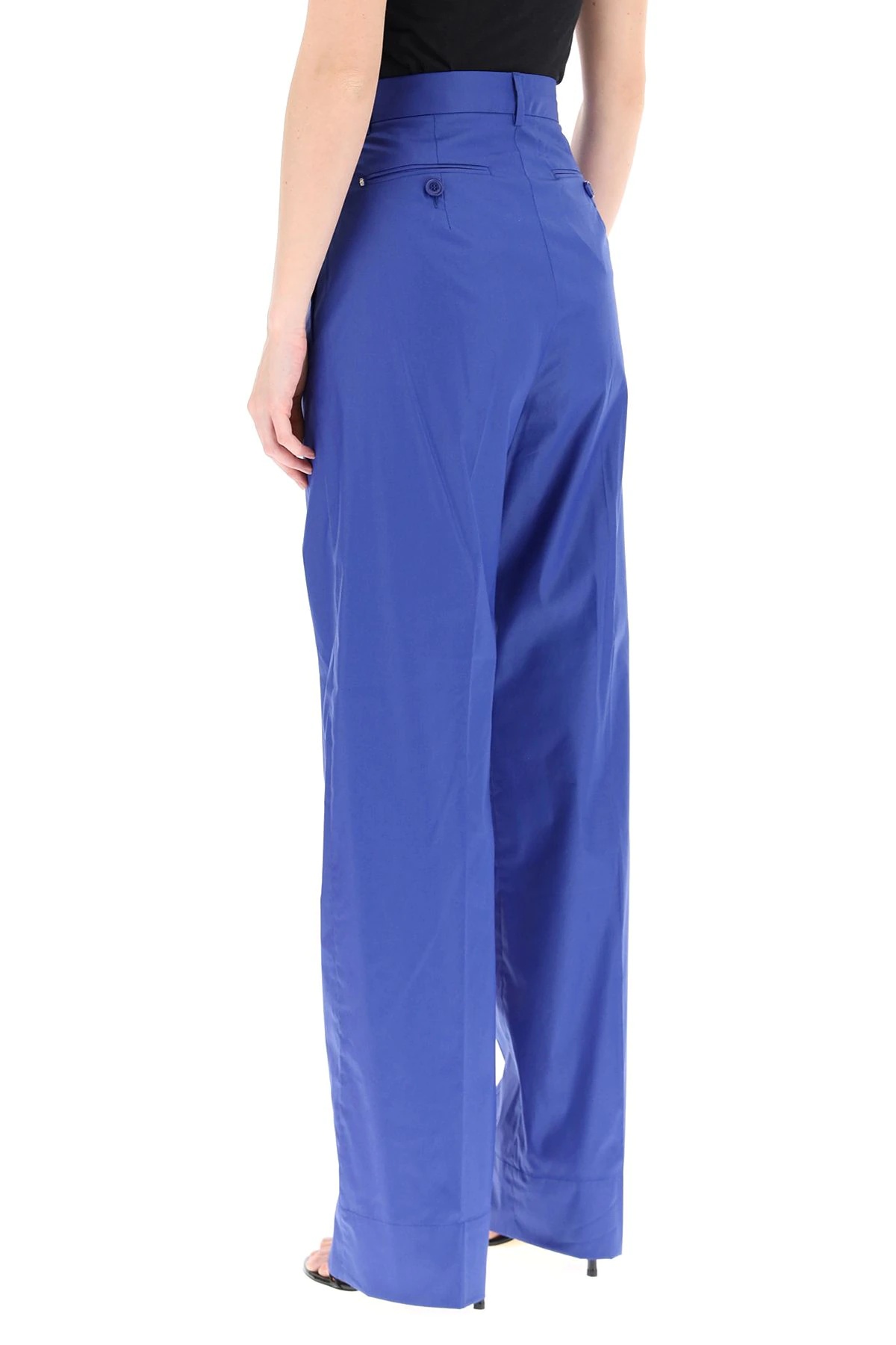 LOOSE TROUSERS IN COTTON BLEND - 4