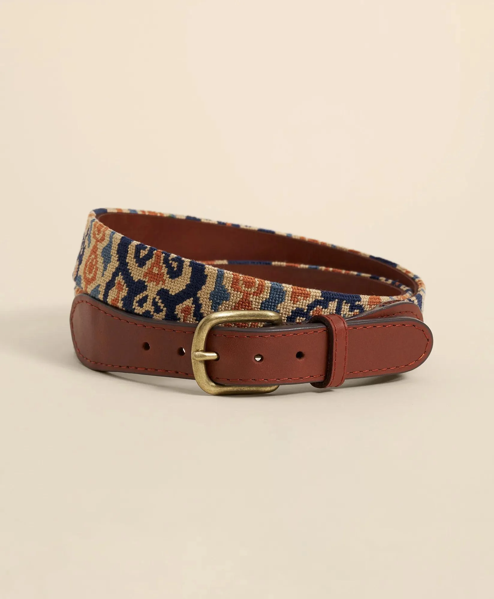 Smathers & Branson Needlepoint Ikat Belt - 1