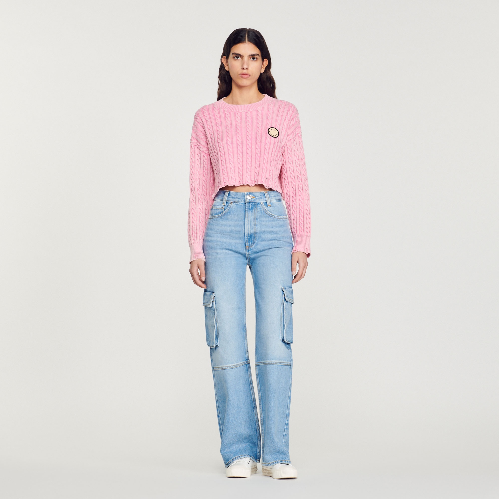 Cropped Smiley© sweater - 3