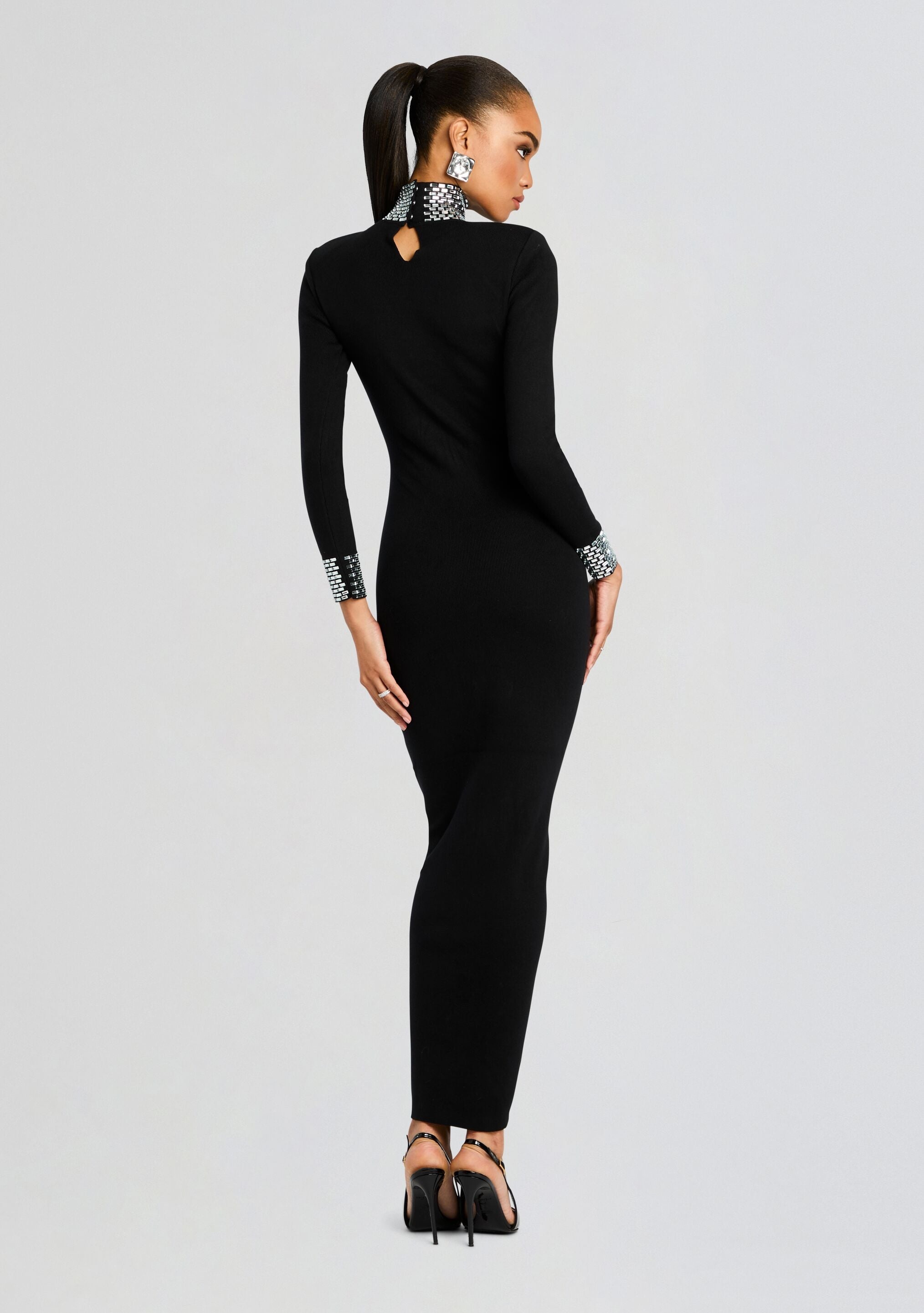MONROE EMBELLISHED KNIT DRESS - 4