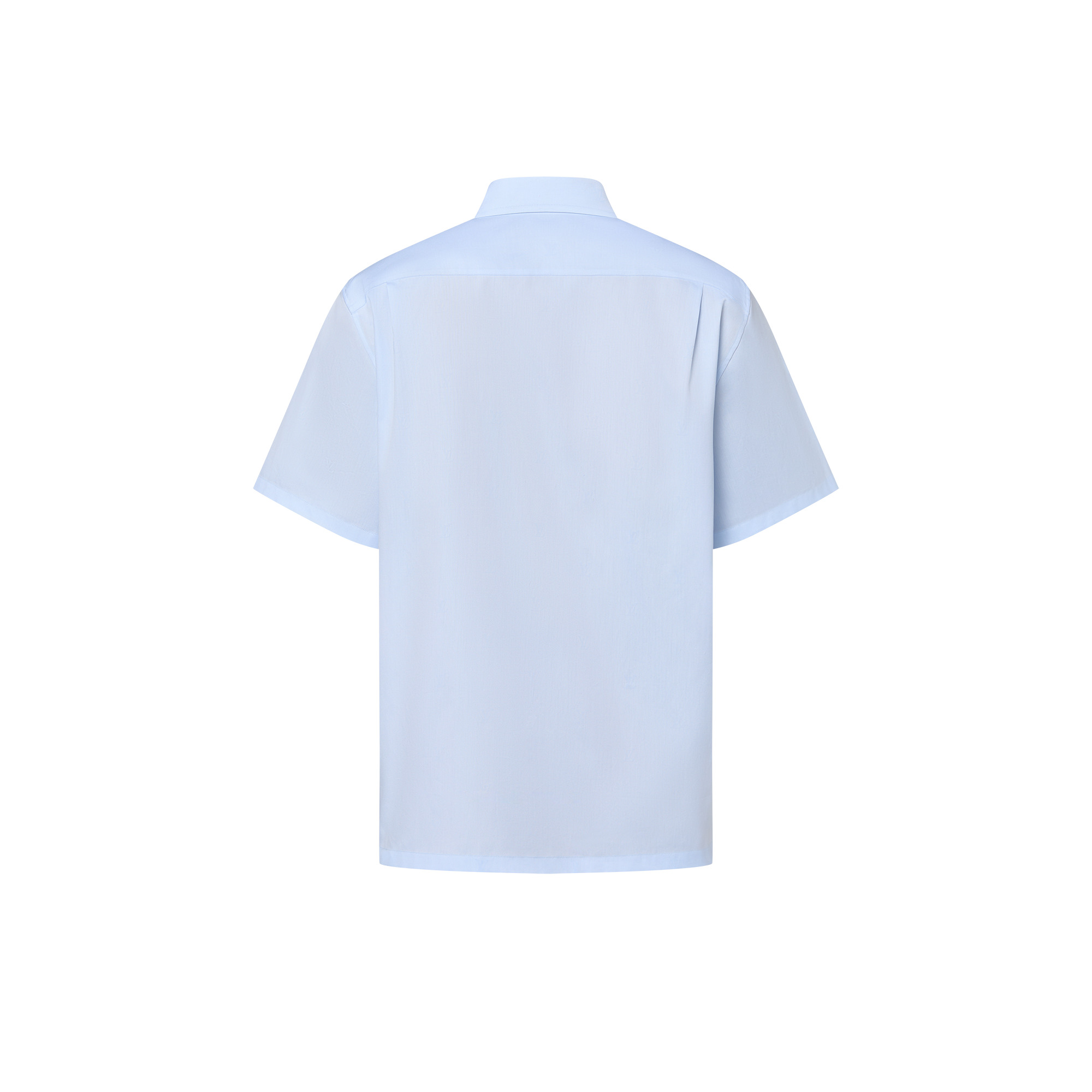 LV BLason Printed Cotton Short-Sleeved Oxford Shirt - 3