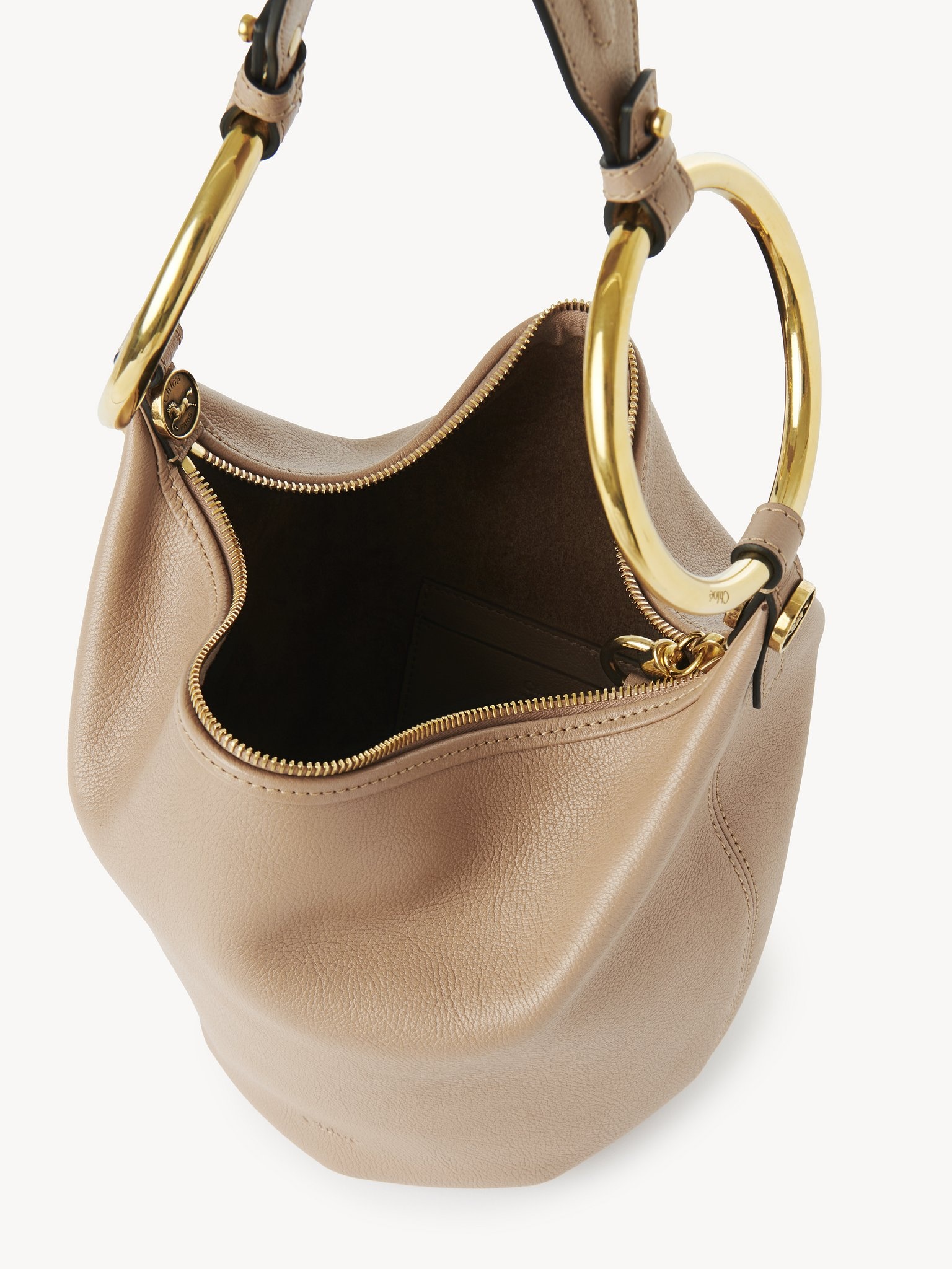 SMALL BRACELET HANDBAG IN GRAINED LEATHER - 5