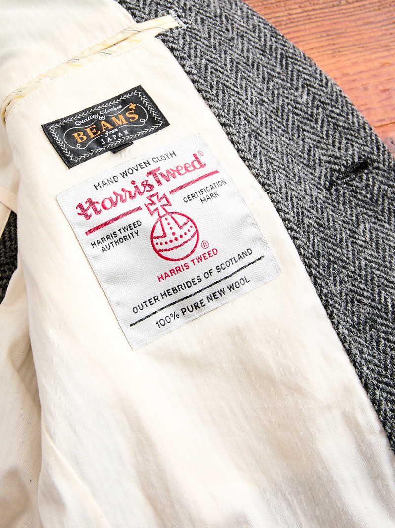3B Comfort Harris Tweed Jacket in Grey Herringbone 9