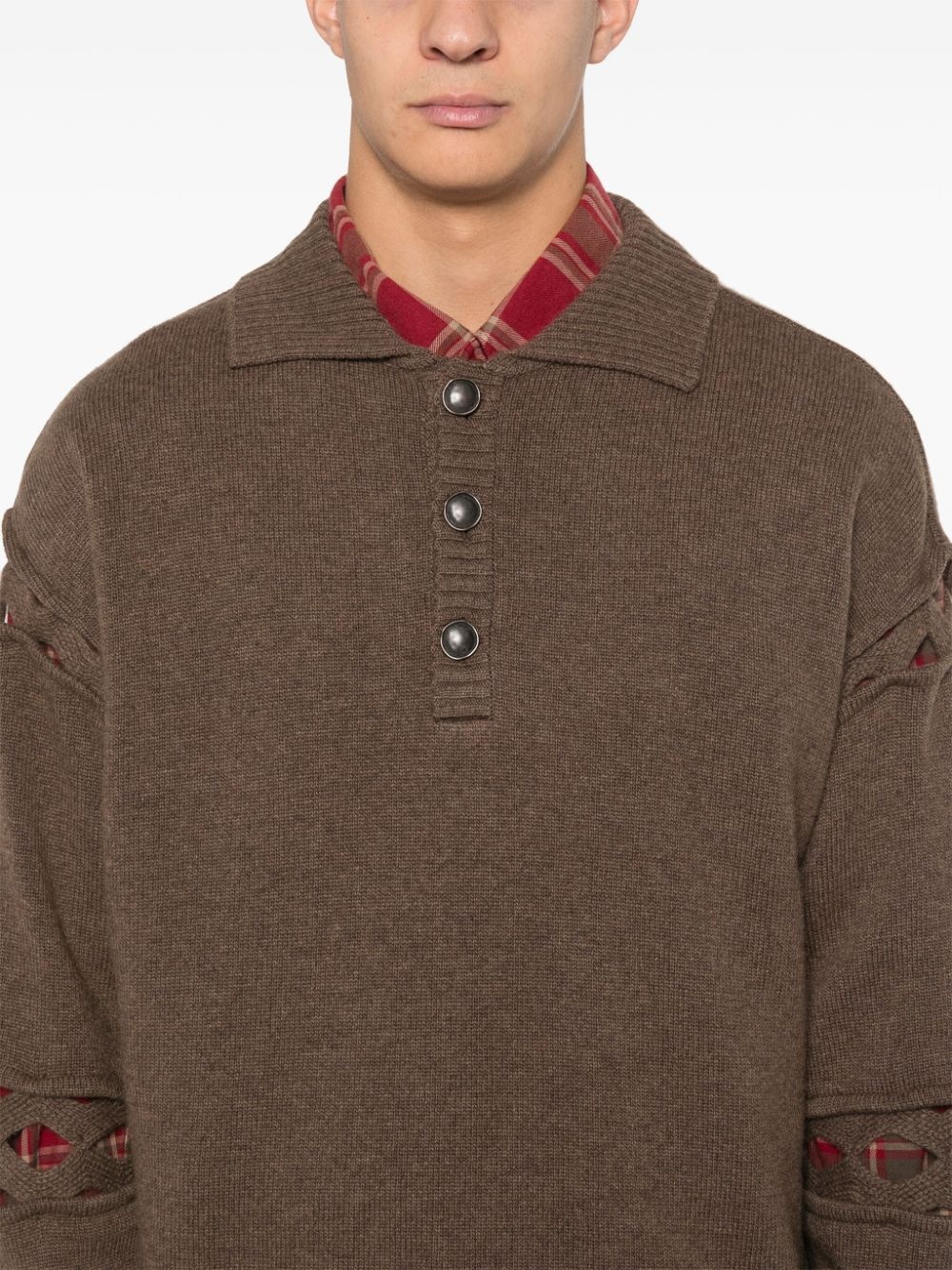 cut-out polo shirt - 4