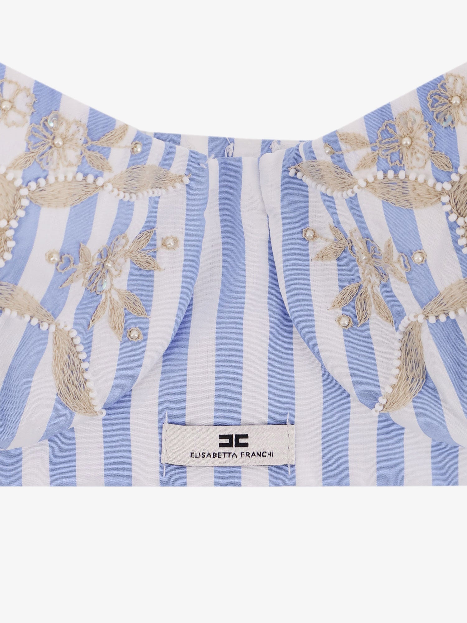 Tシャツ・カットソー ELISABETTA FRANCHI Beha striped cotton top Other Designers ELISABETTA FRANCHI - Elisabetta Franchi Beha