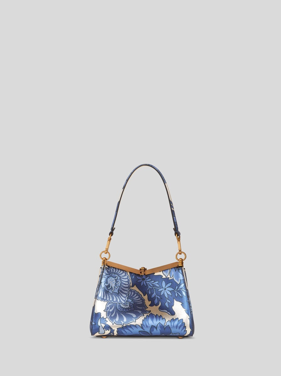 SMALL LAMINATED VELA BAG WITH FLOWERS - 3