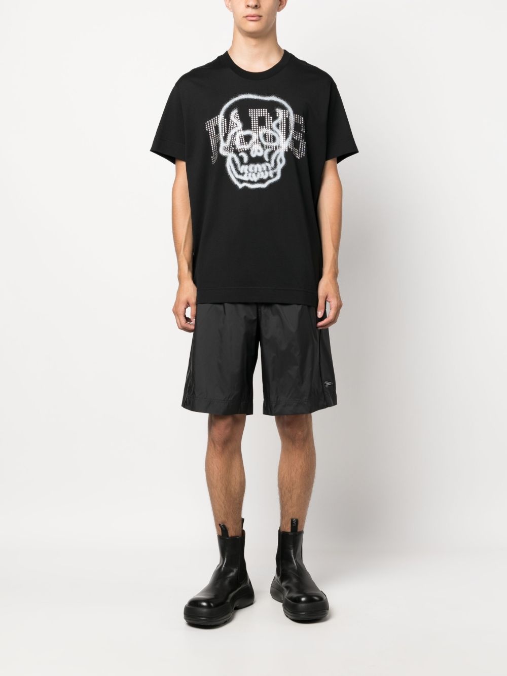 straight-leg track shorts - 2