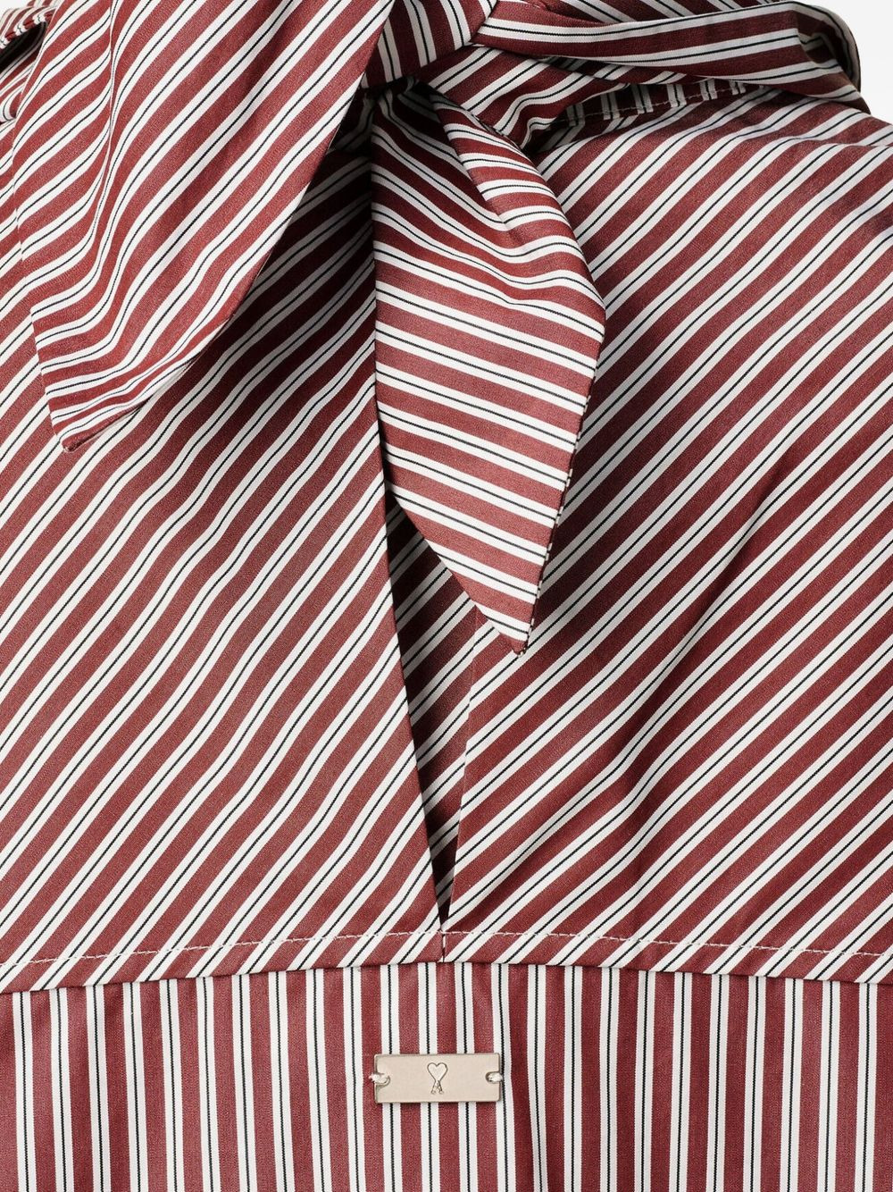 striped-pattern bandana shirt - 6