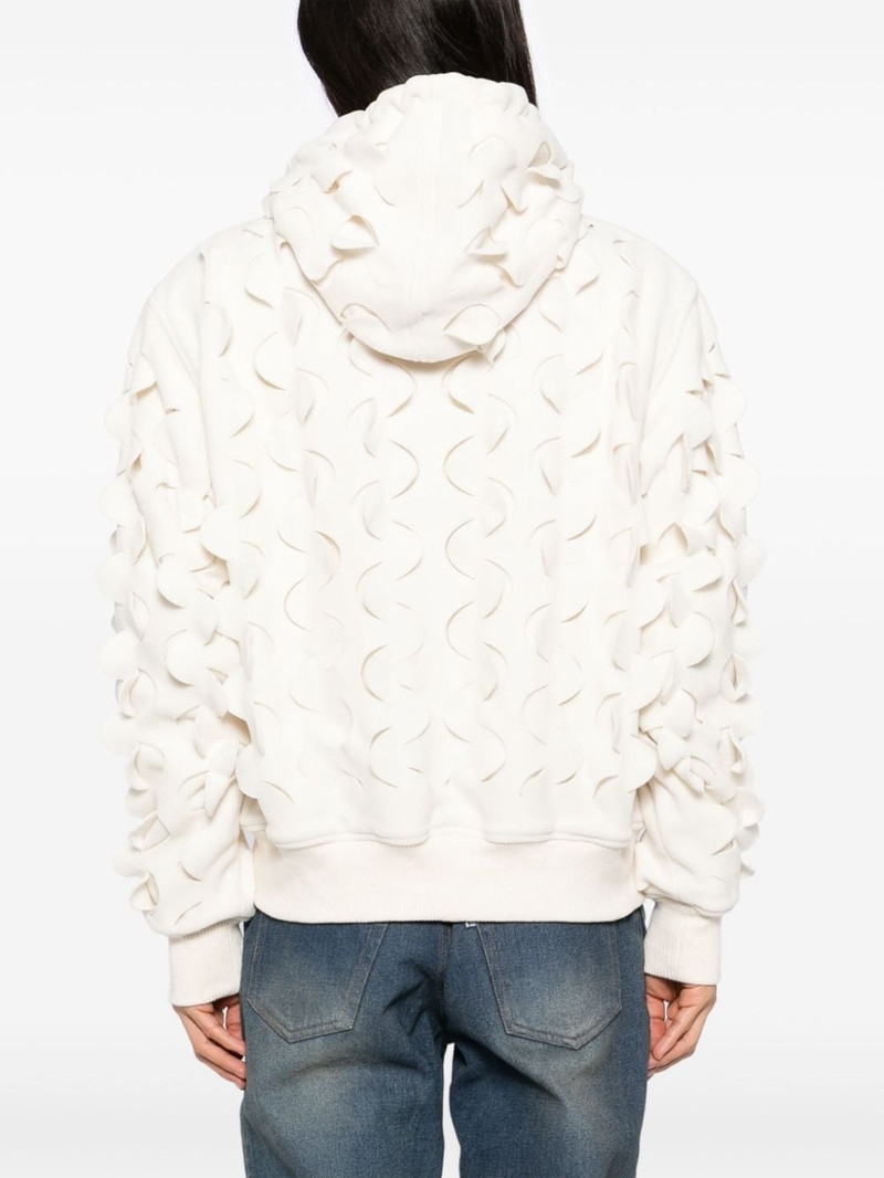 laser-slashed fleece hoodie 4