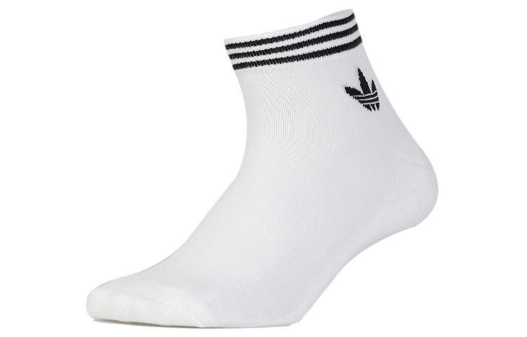 adidas originals Unisex Logo Printing Sports Socks 3 Packs White EE1152 - 3