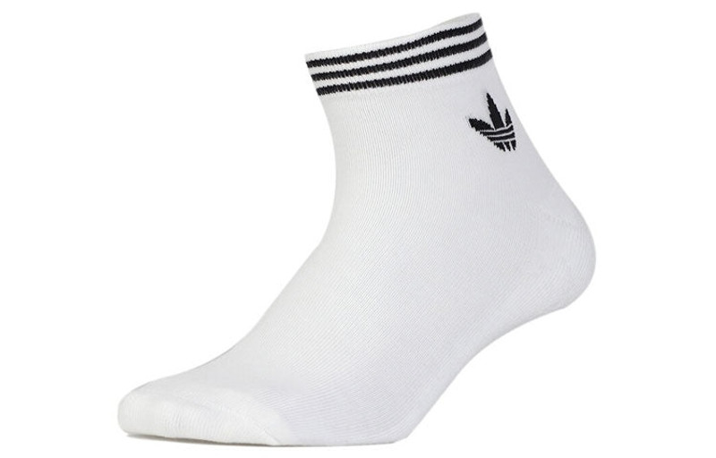 adidas originals Unisex Logo Printing Sports Socks 3 Packs White EE1152 3