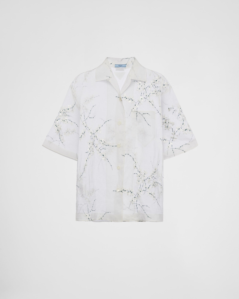Shirt with superimposed embroidery 1