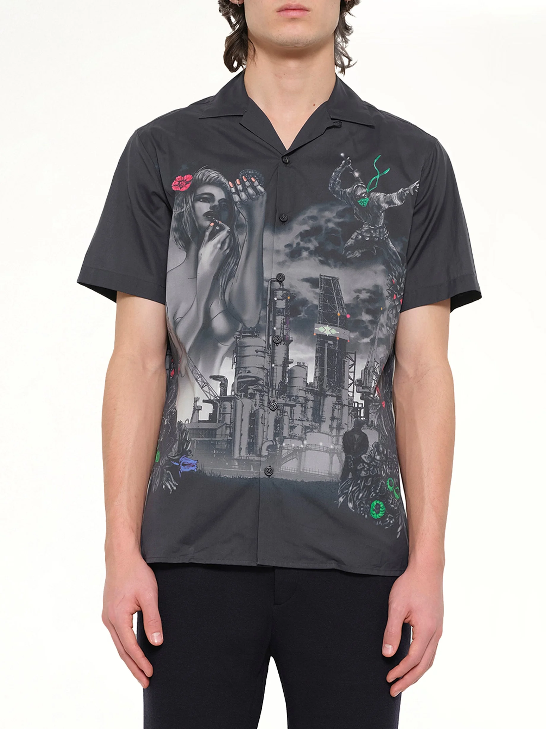 Bowling Shirt in Black - 1