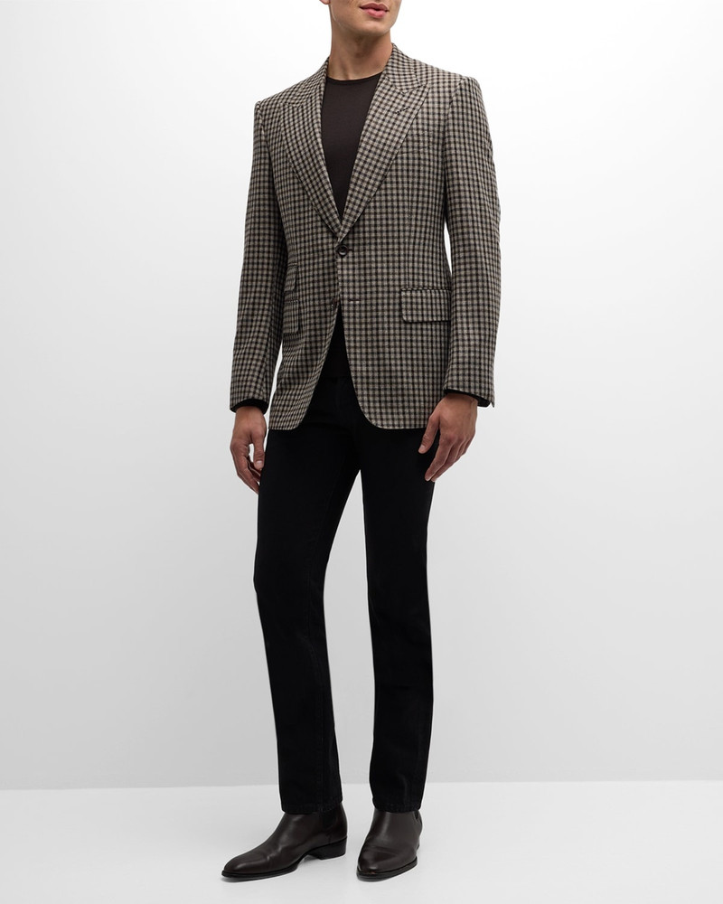TOM FORD Men's Damier Shelton Check Sport Coat outlook