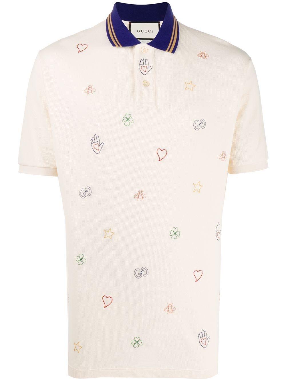 symbols embroidery polo shirt - 1