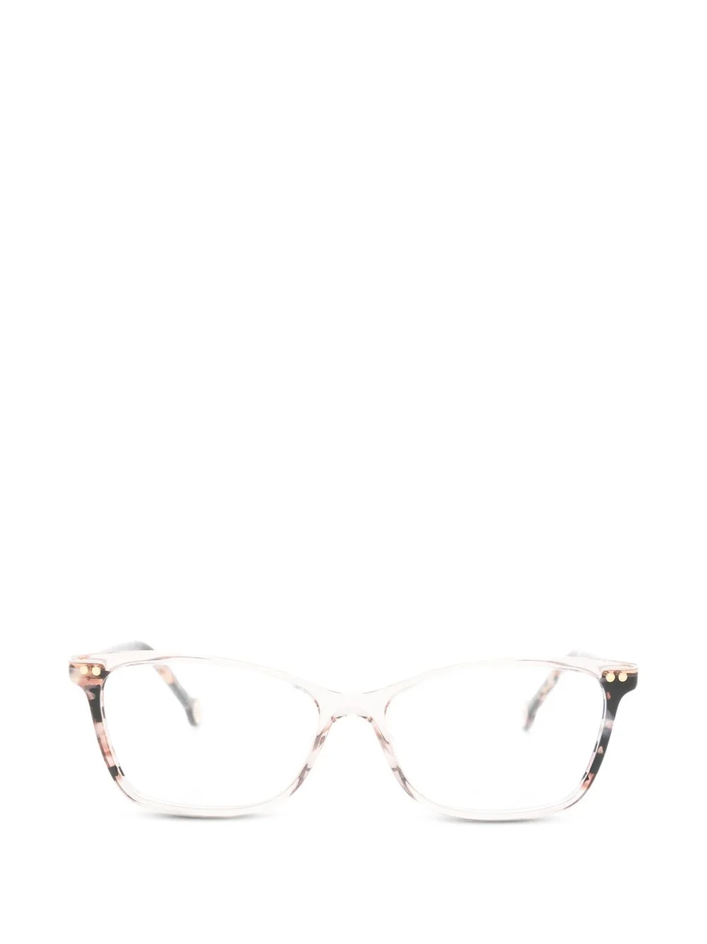 tortoiseshell-temples rectangle-frame glasses - 1