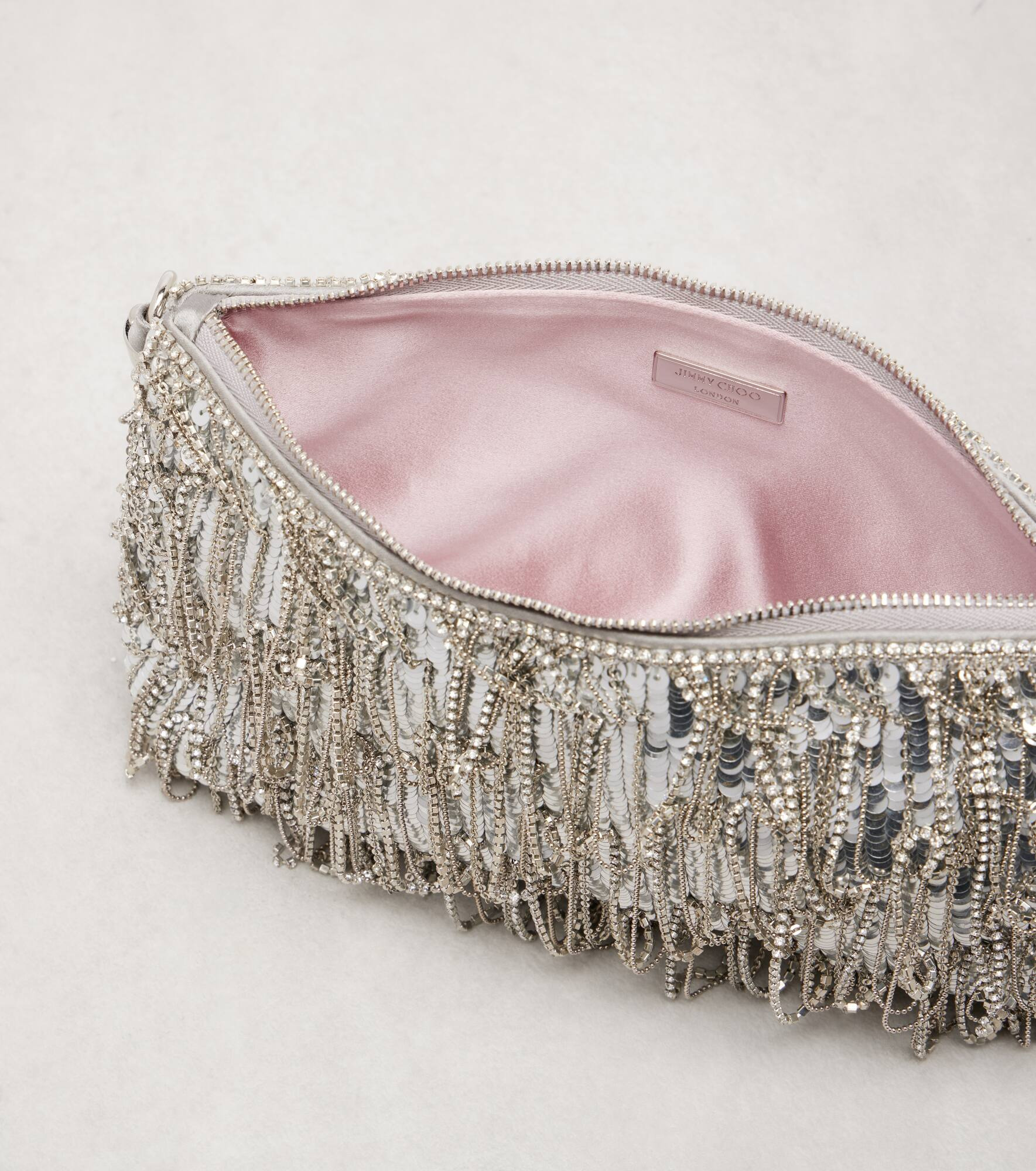 Callie Mini sequined satin clutch - 3