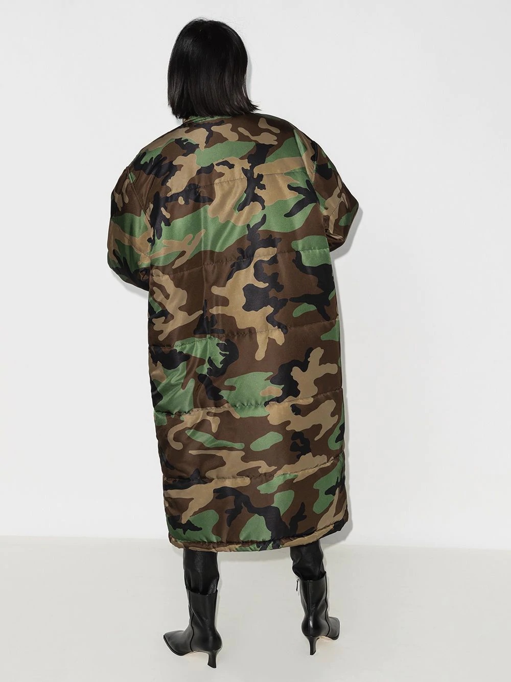 oversized padded camouflage-print coat - 3