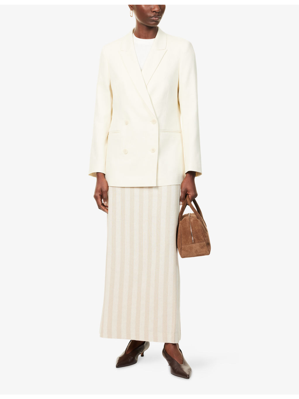 Jasmine Peak-Lapels Stretch-Woven Blazer - 2
