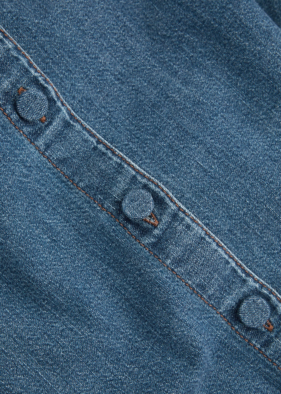 Frame The Play Denim Mini Dress - 5