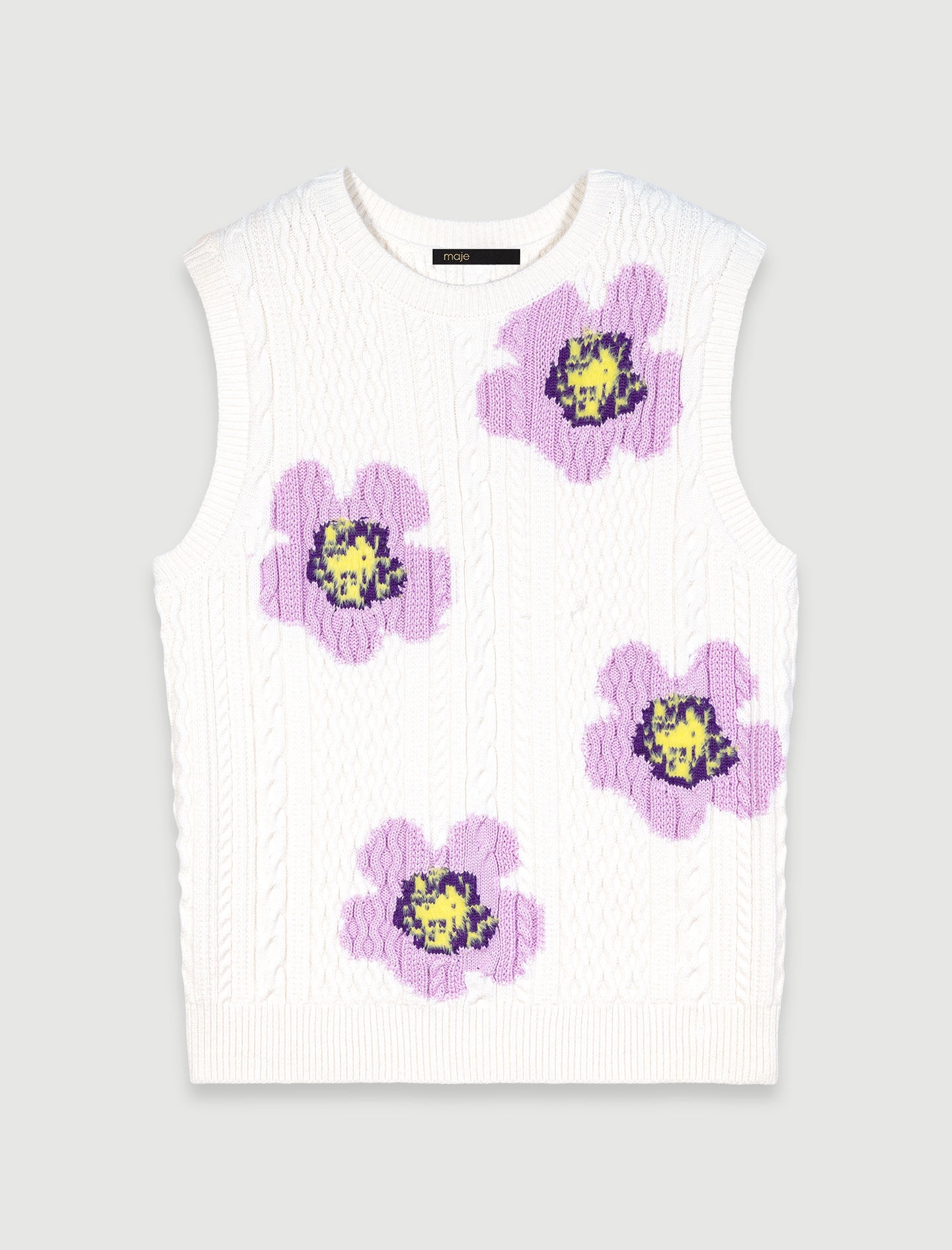 Floral sleeveless jumper - 1