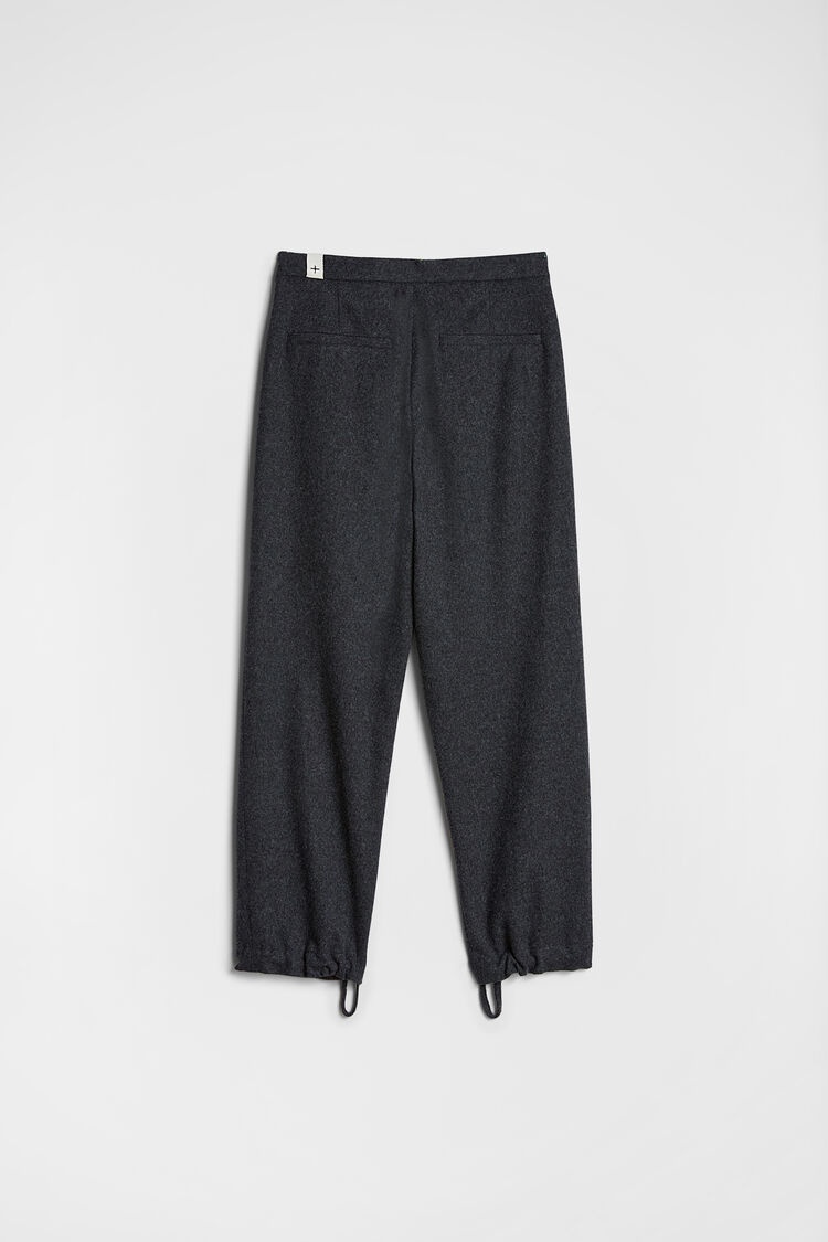Wool Flannel Tapered Trousers - 7