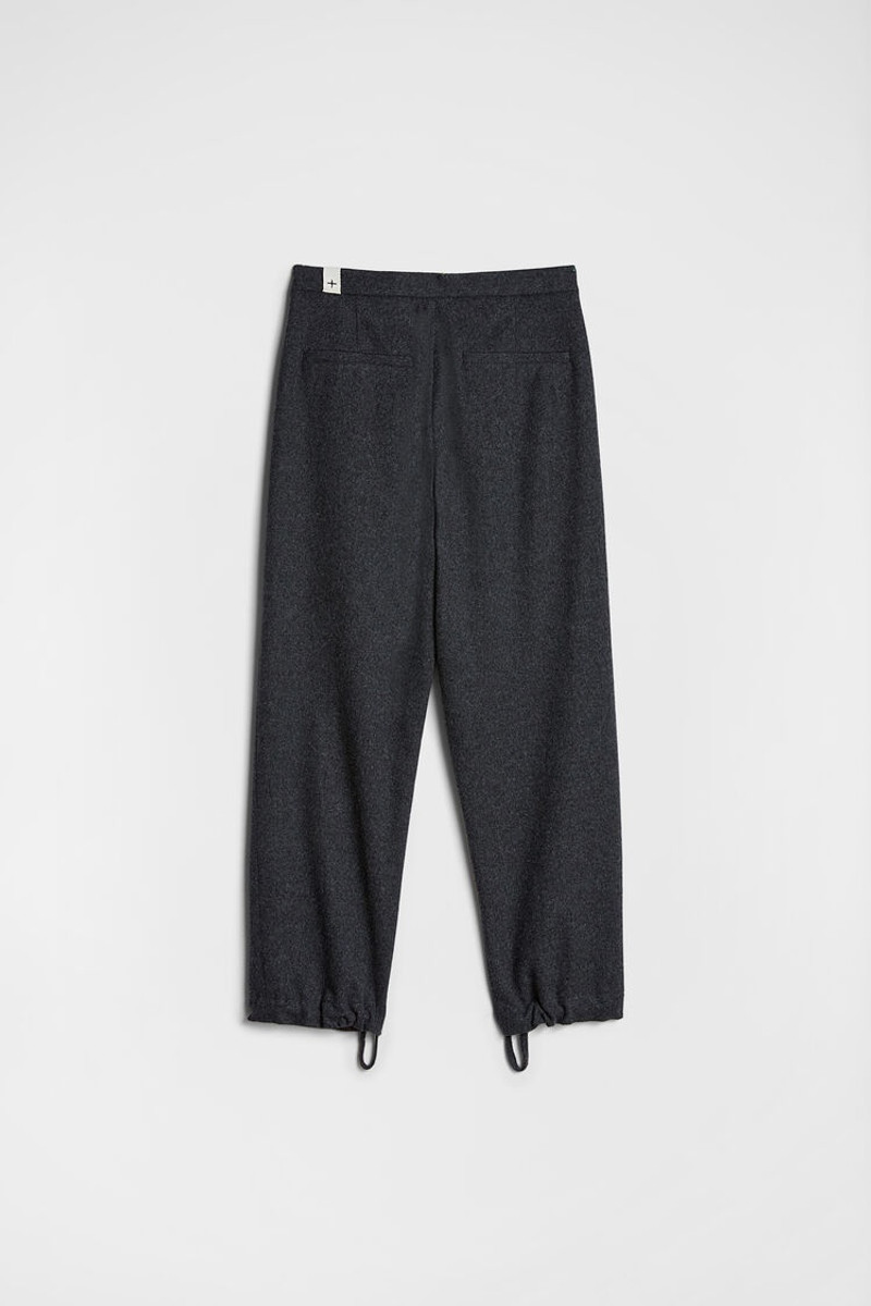Wool Flannel Tapered Trousers 7