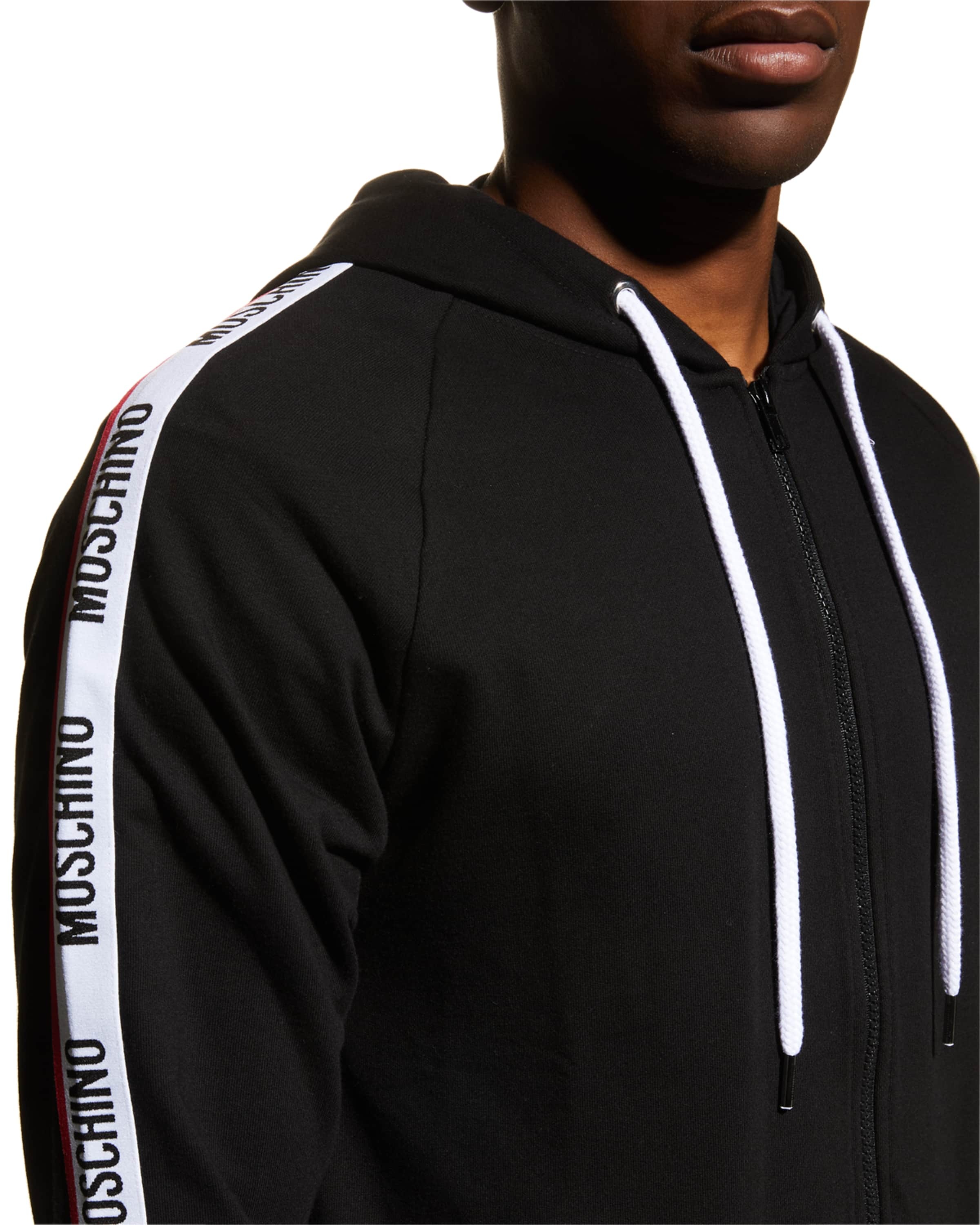 Men's Logo-Tape Raglan Zip Hoodie - 5