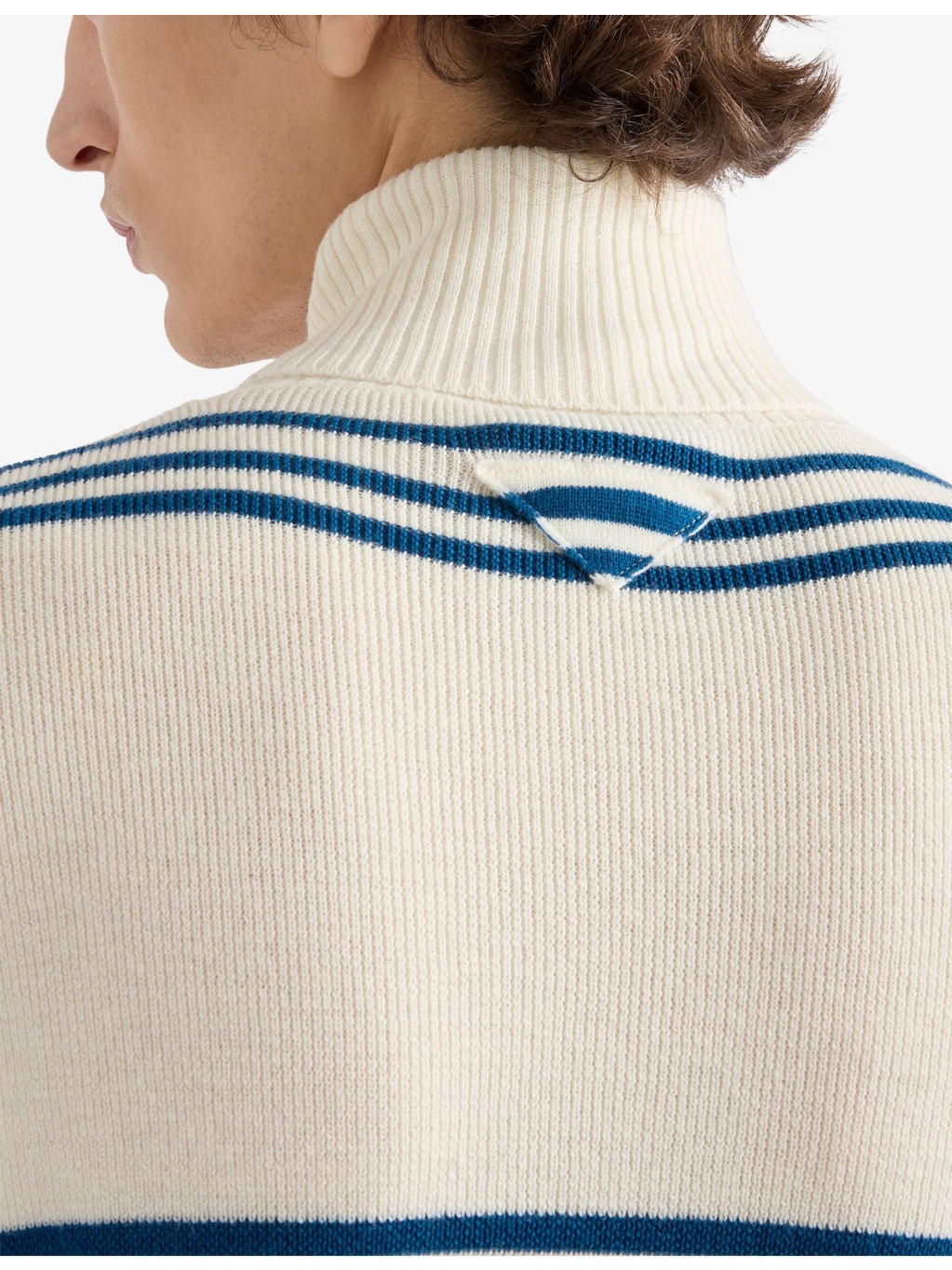 Stripe-Print Turtleneck Wool Jumper - 5