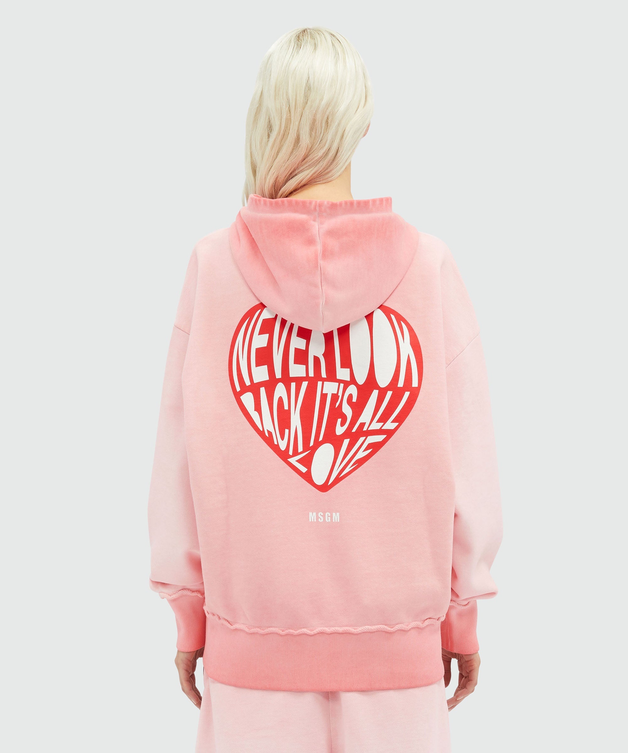 Pre-washed jersey sweatshirt with printed quote - 3