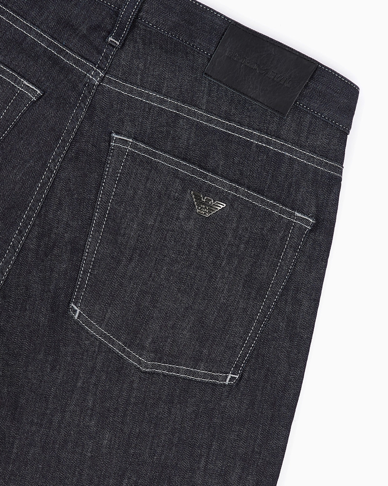 J45 Regular-fit, worn-wash 8 oz denim jeans 7