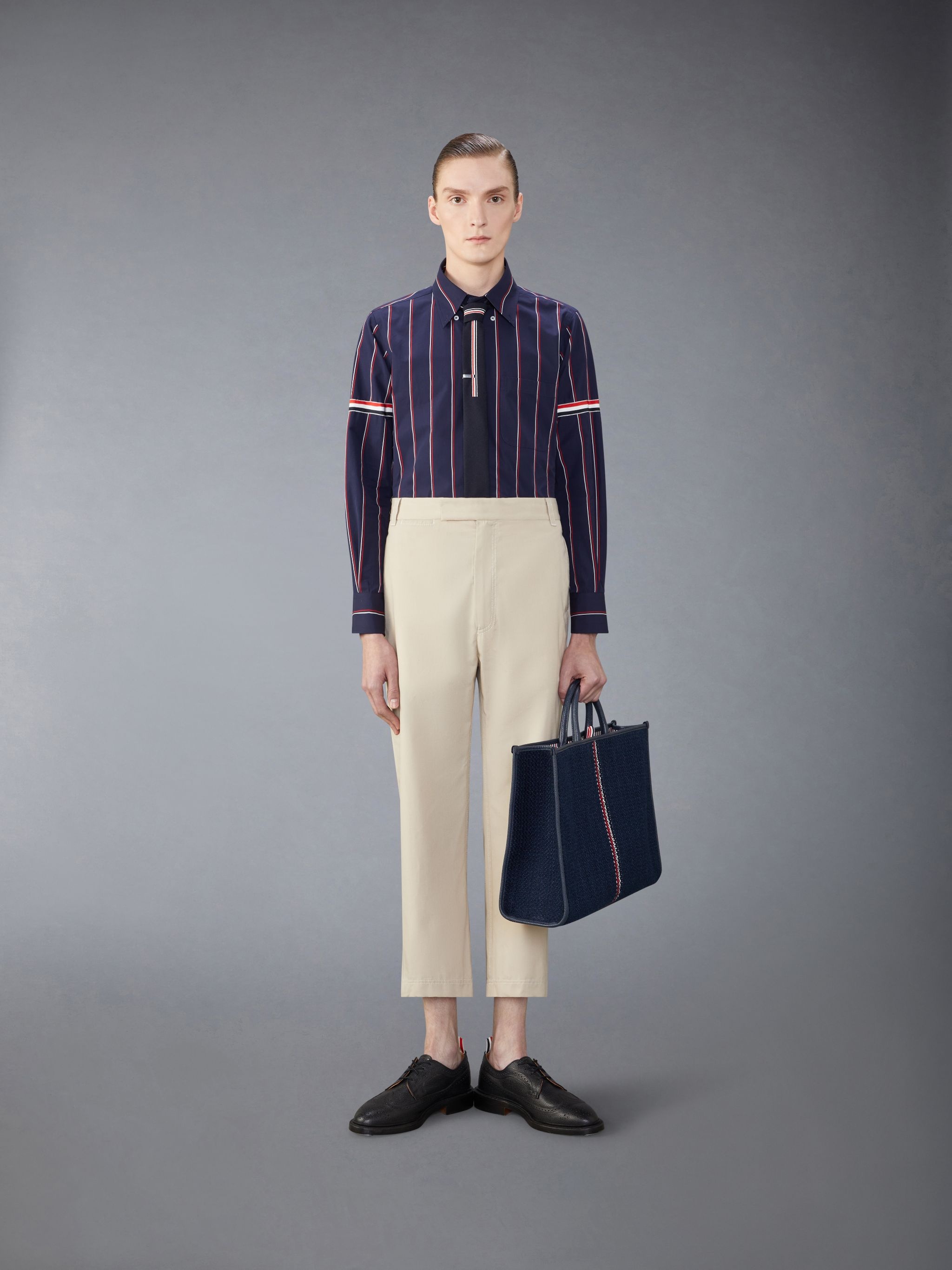 Stripe Poplin Armband Shirt - 4