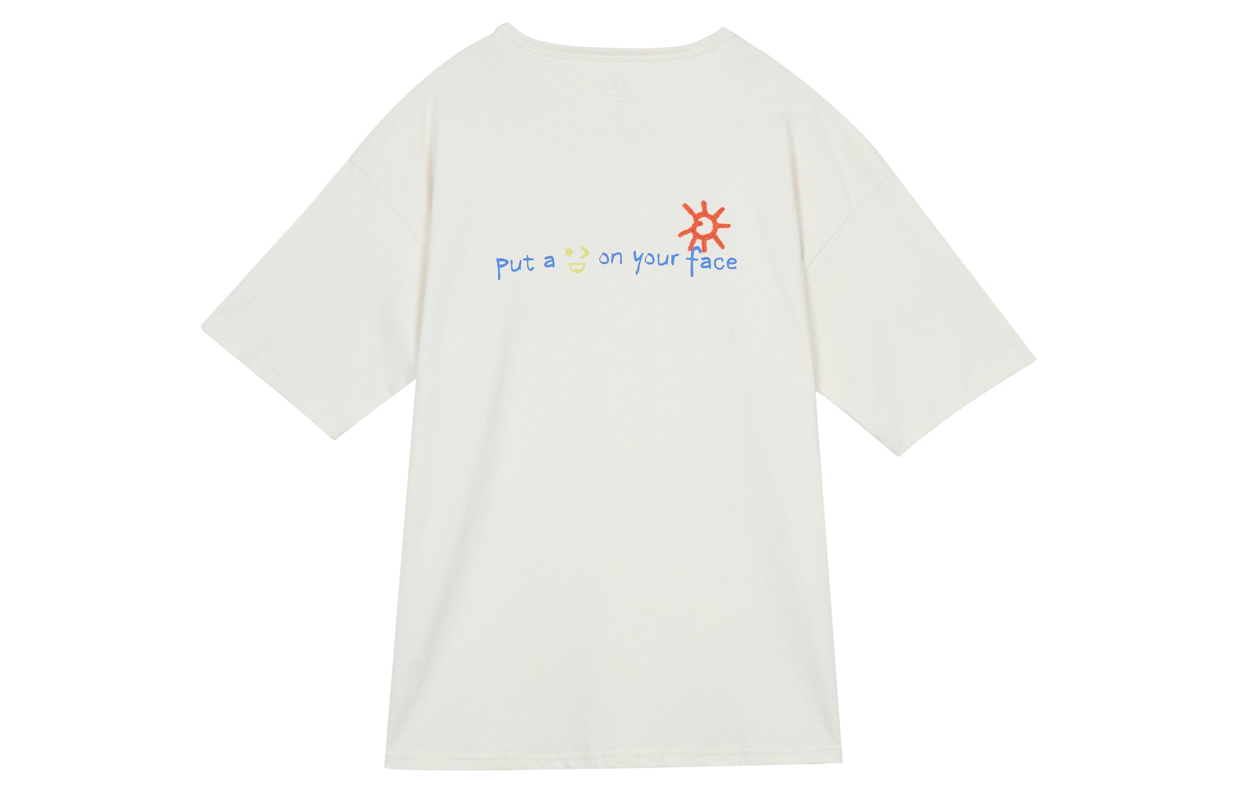 Converse Put-a-Smile-On-Your-Face Logo T-Shirt 'White' 10024879-A01 - 2