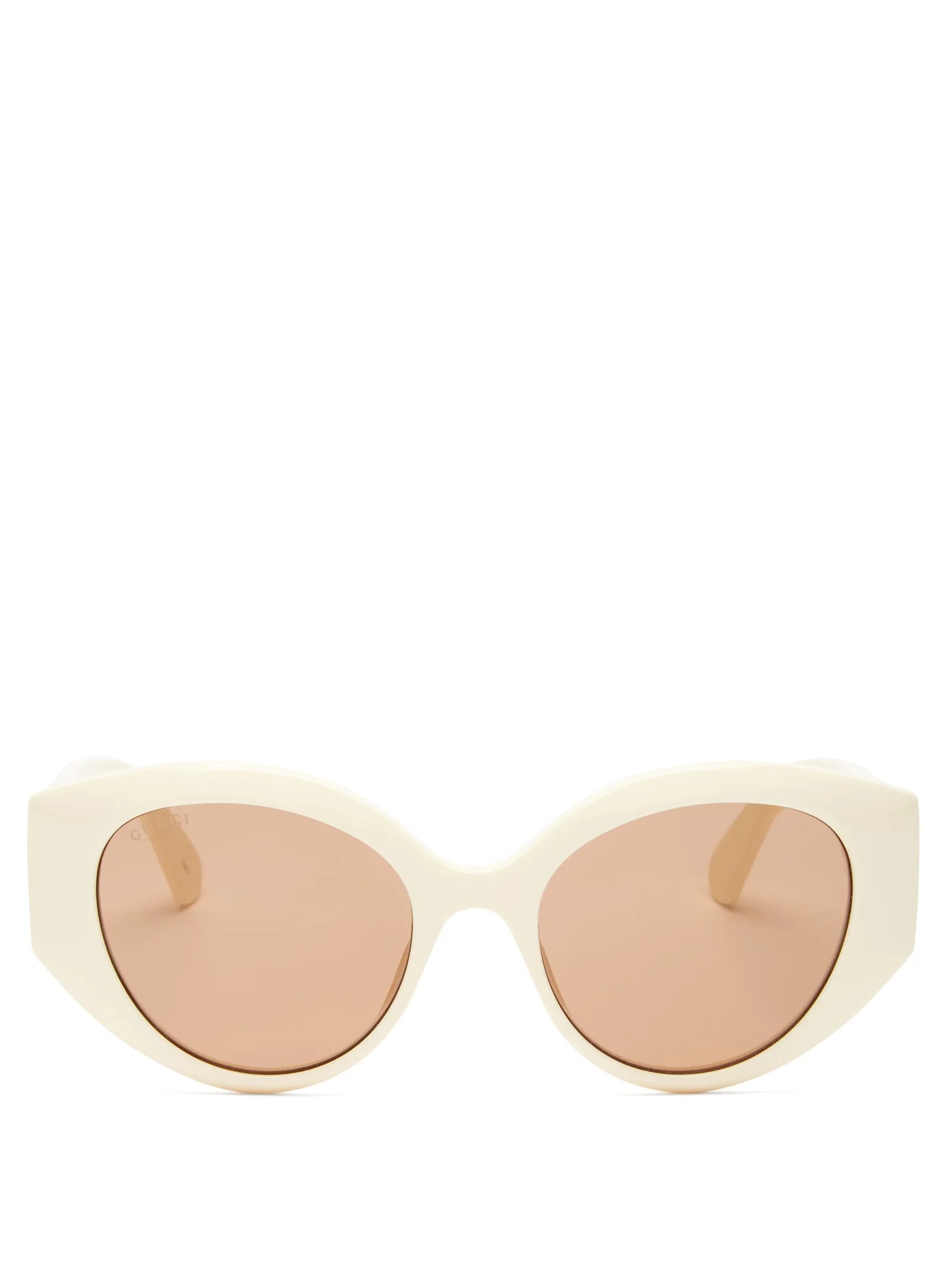 Quilted cat-eye acetate sunglasses - 1