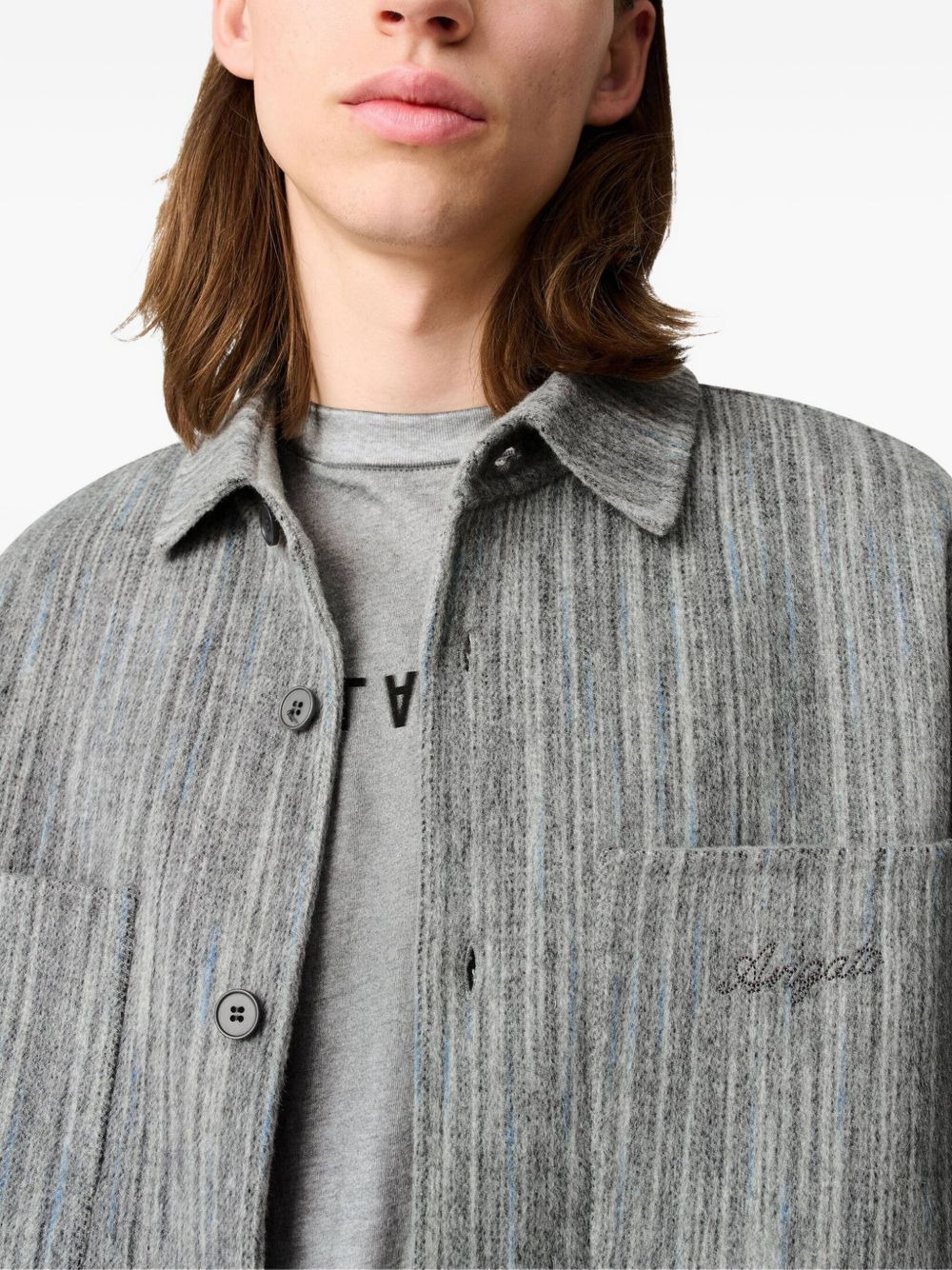 Aidan striped shirt jacket - 5