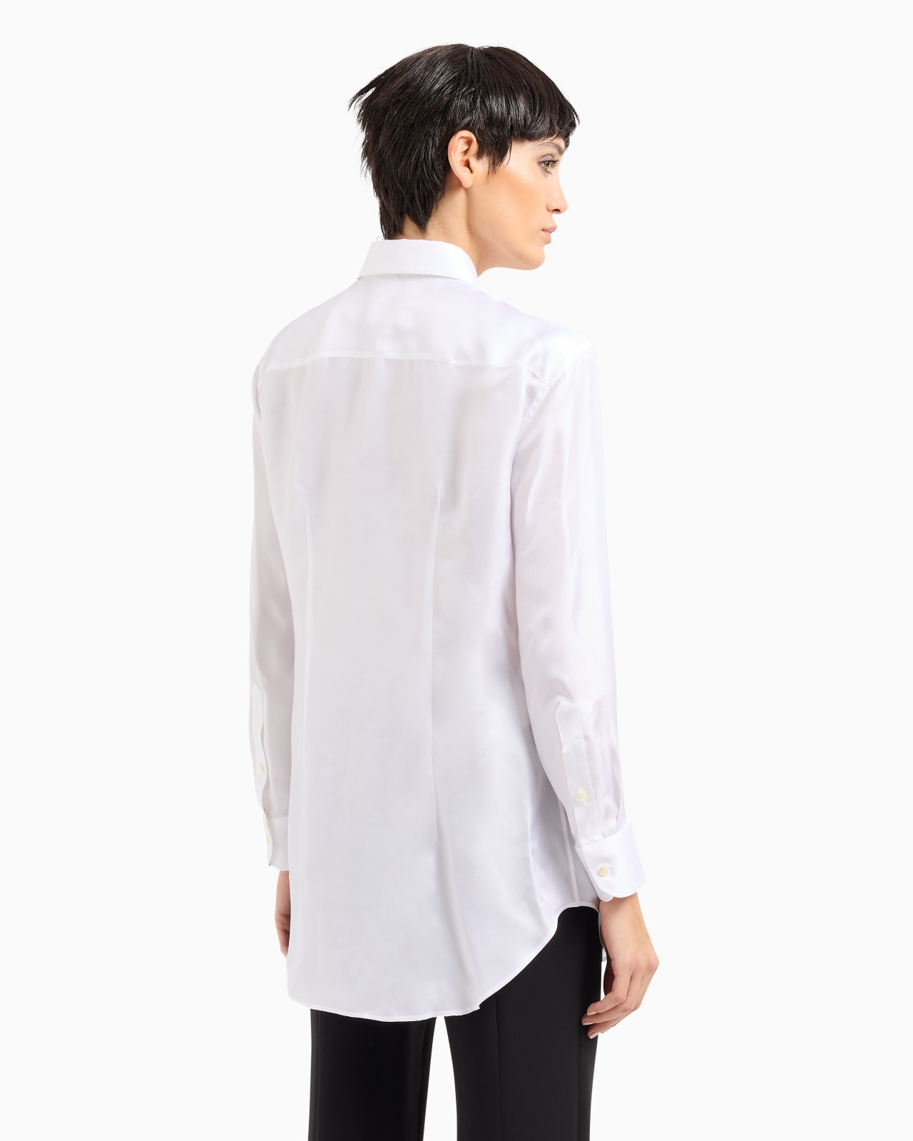 Silk twill long shirt ASV - 3