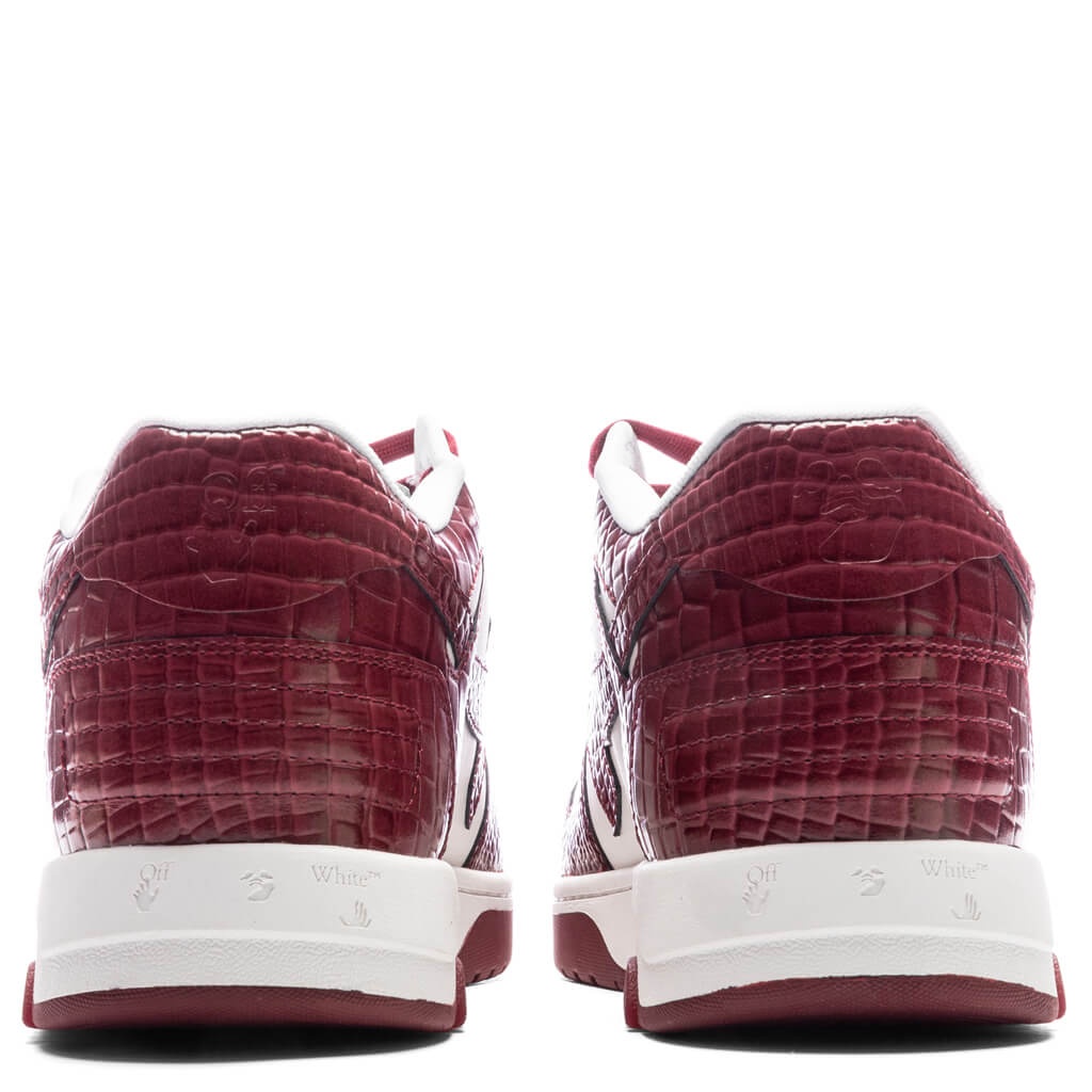 OUT OF OFFICE CROCO PRINT LEATHER - WHITE/BURGUNDY - 4