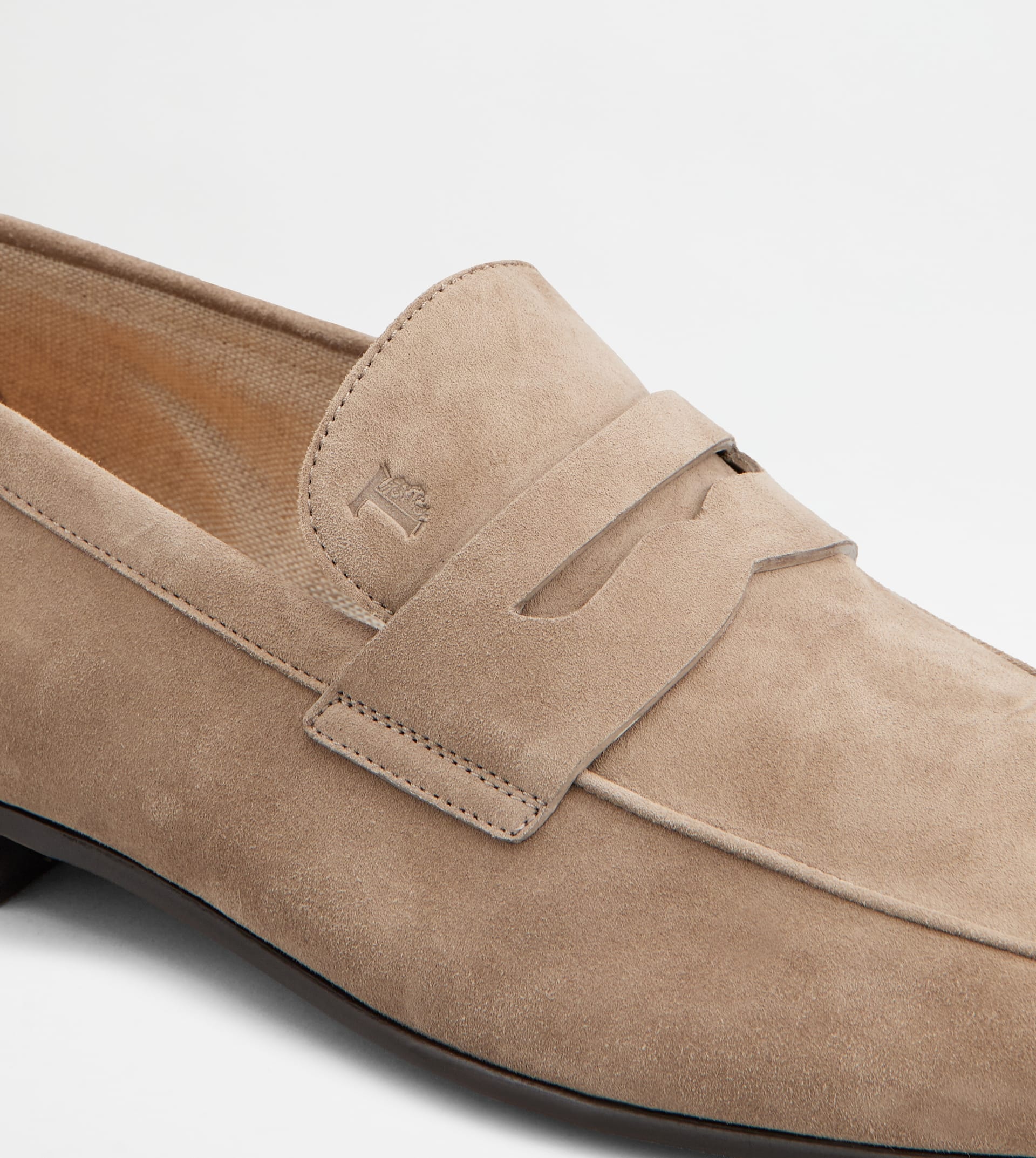 LOAFERS IN SUEDE - BEIGE - 5