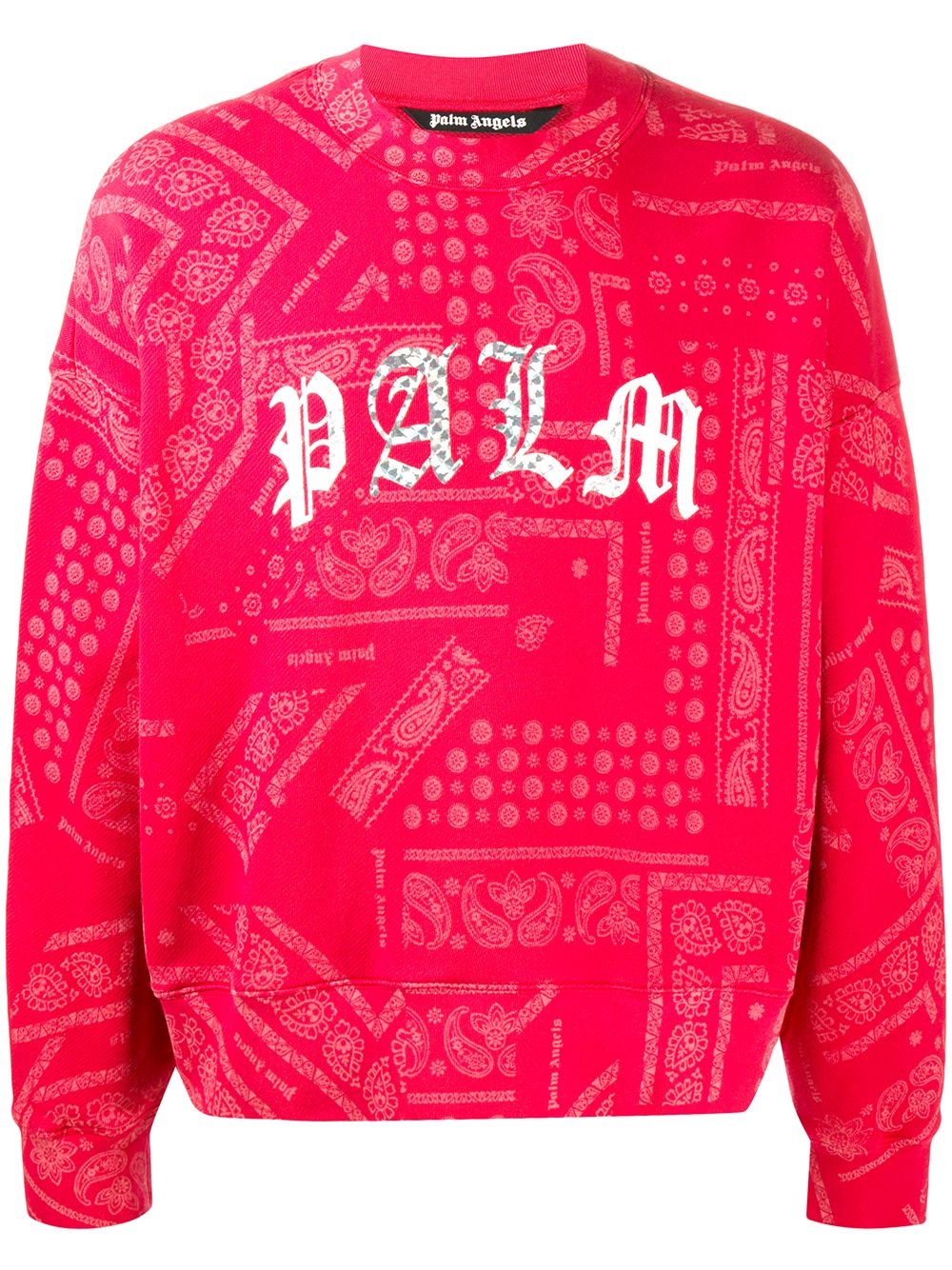 bandana-print crew-neck sweatshirt - 1