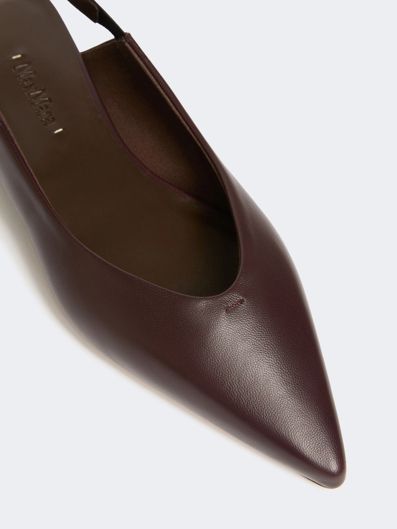 CREA Nappa leather flat slingbacks - BORDEAUX 3