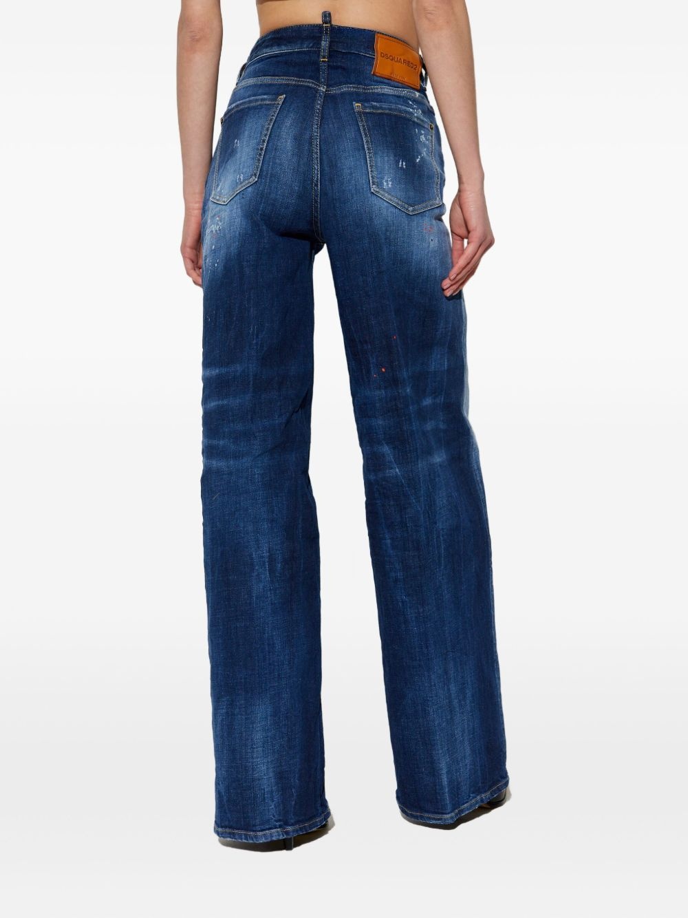 whiskering-effect jeans - 4