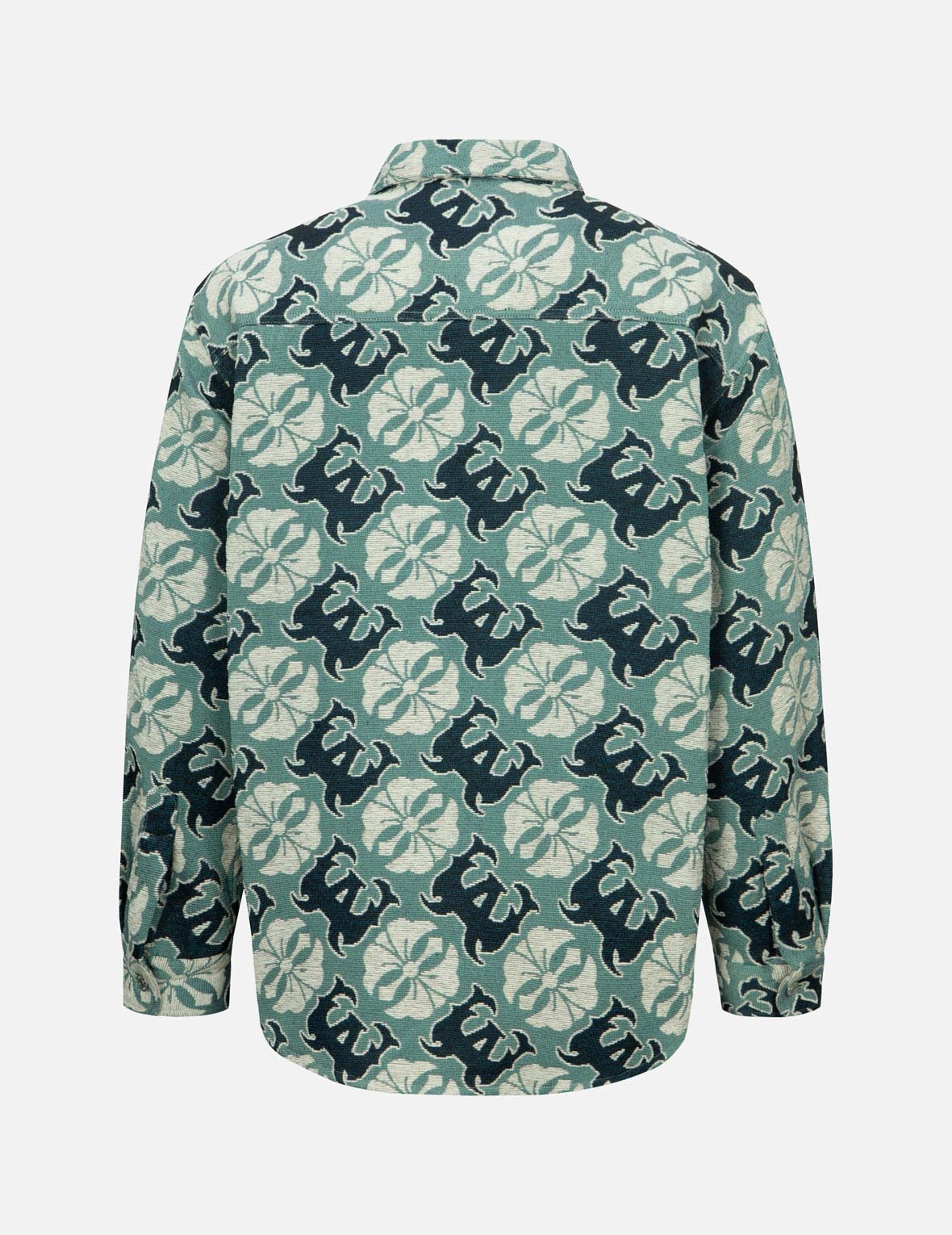 ALLOVER KAMON AND LOGO JACQUARD REGULAR FIT TAPESTRY JACKET - 2
