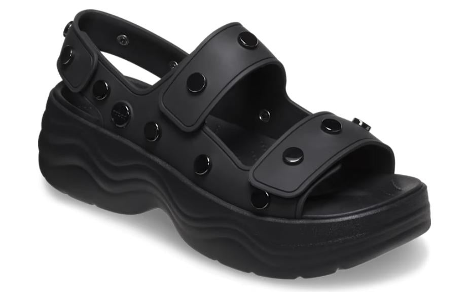 (WMNS) Crocs Skyline Studded Sandals 'Black' 209025-001 - 4