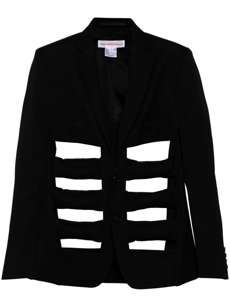 cut-out wool blazer 1